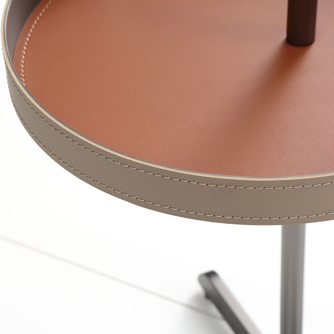 Beacon Civil side table LWL25005 with a sleek wooden top and metal legs, ideal for living room or bedroom decor.