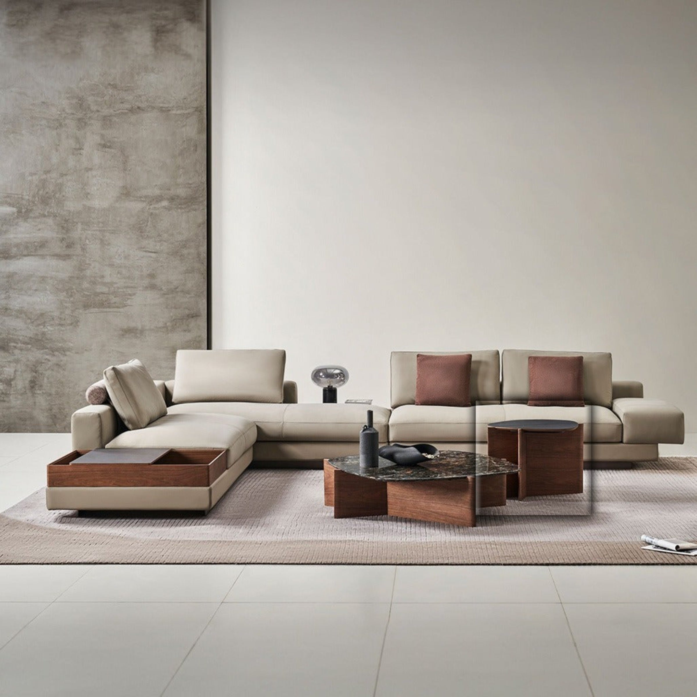 BEACON Siena Coffee Table LT055S with sleek wooden finish and modern design, shown from a front angle.