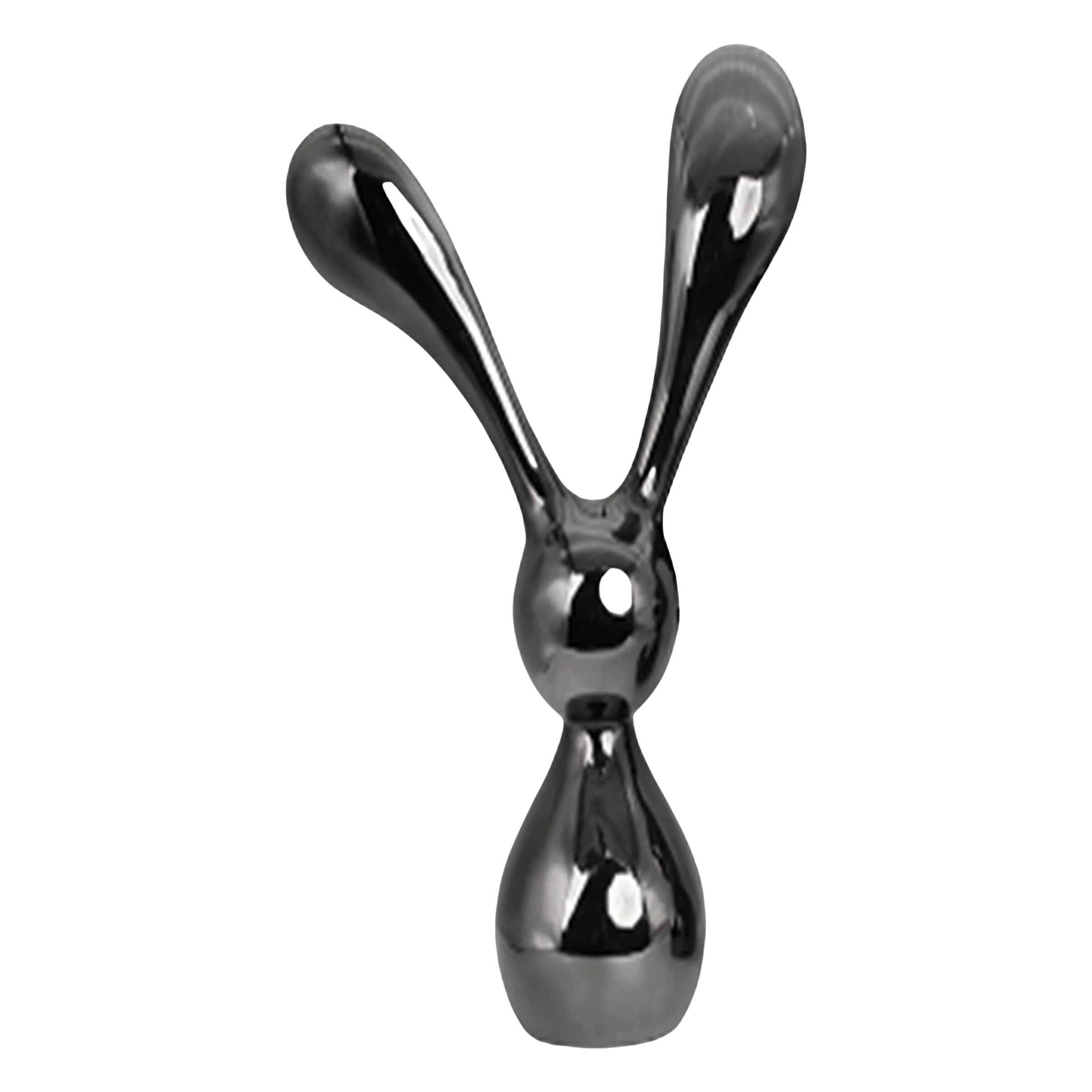 Silver decorative rabbit figurine for home decor by BEACON, featuring detailed craftsmanship and a sleek silver finish.