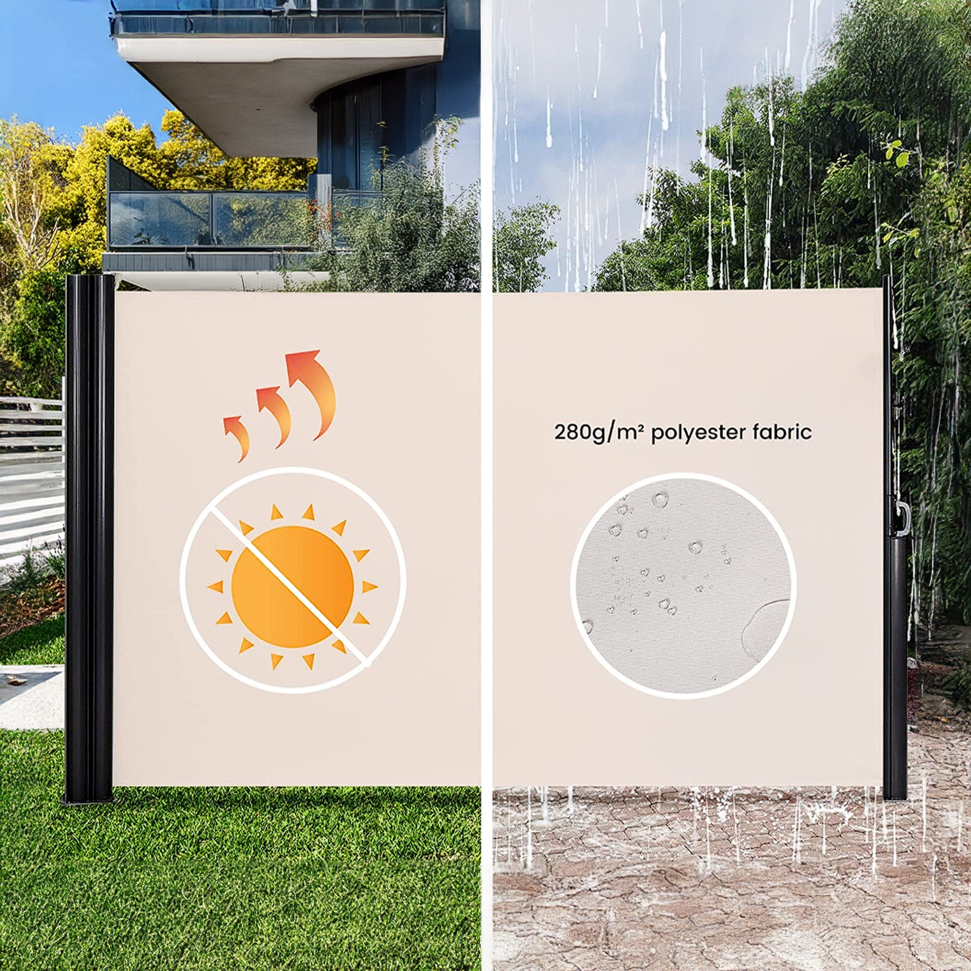 Single Side Awning 1830 (Side Awning) -  Partitions - ebarza Furniture UAE | Shop Modern Furniture in Abu Dhabi & Dubai - مفروشات ايبازرا في الامارات | تسوق اثاث عصري وديكورات مميزة في دبي وابوظبي