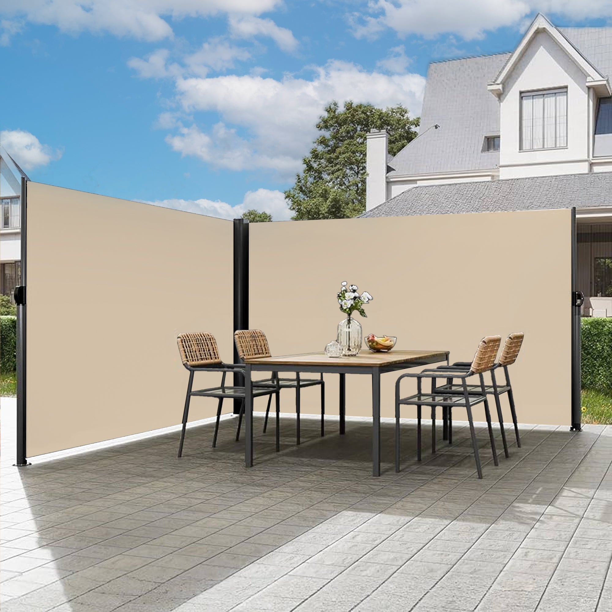 BEACON Single Side Awning 1830, partition side awning with durable fabric, for outdoor shading and privacy.
