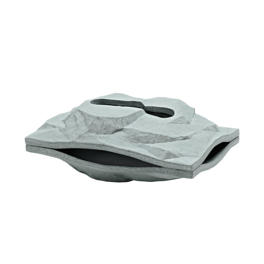 BEACON SKIVA Stone Tissue Box TBG244, elegant gray tissue box with a smooth stone texture and modern design.