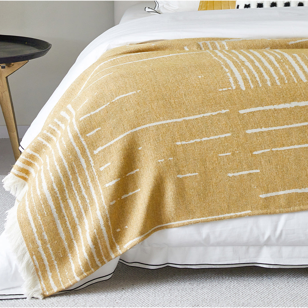 SKJG Noah cotton blend blanket - ETB018 -  Blankets - ebarza Furniture UAE | Shop Modern Furniture in Abu Dhabi & Dubai - مفروشات ايبازرا في الامارات | تسوق اثاث عصري وديكورات مميزة في دبي وابوظبي