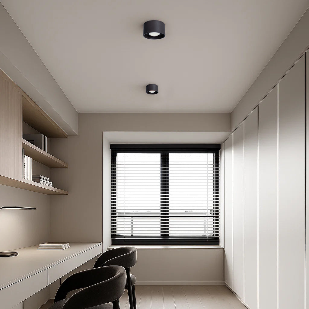 Shiny dark grey SkyNest Wall Lamp LWD539 by Beacon mounted on a wall with modern design and sleek finish.