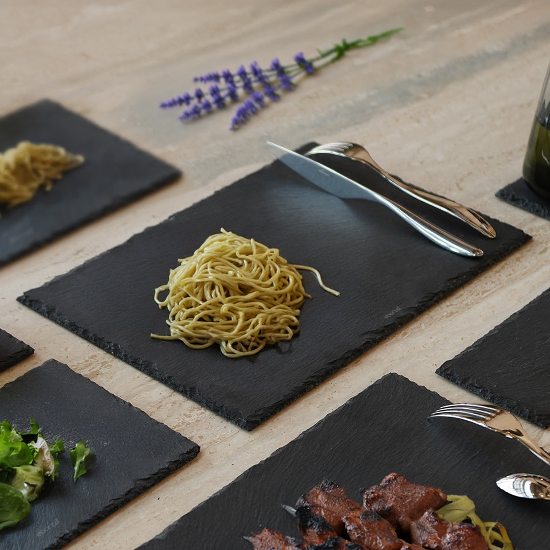 Slate Serving Board Rough Chipped Edges 36x25cm - CKPL3625B -  Trays - ebarza Furniture UAE | Shop Modern Furniture in Abu Dhabi & Dubai - مفروشات ايبازرا في الامارات | تسوق اثاث عصري وديكورات مميزة في دبي وابوظبي