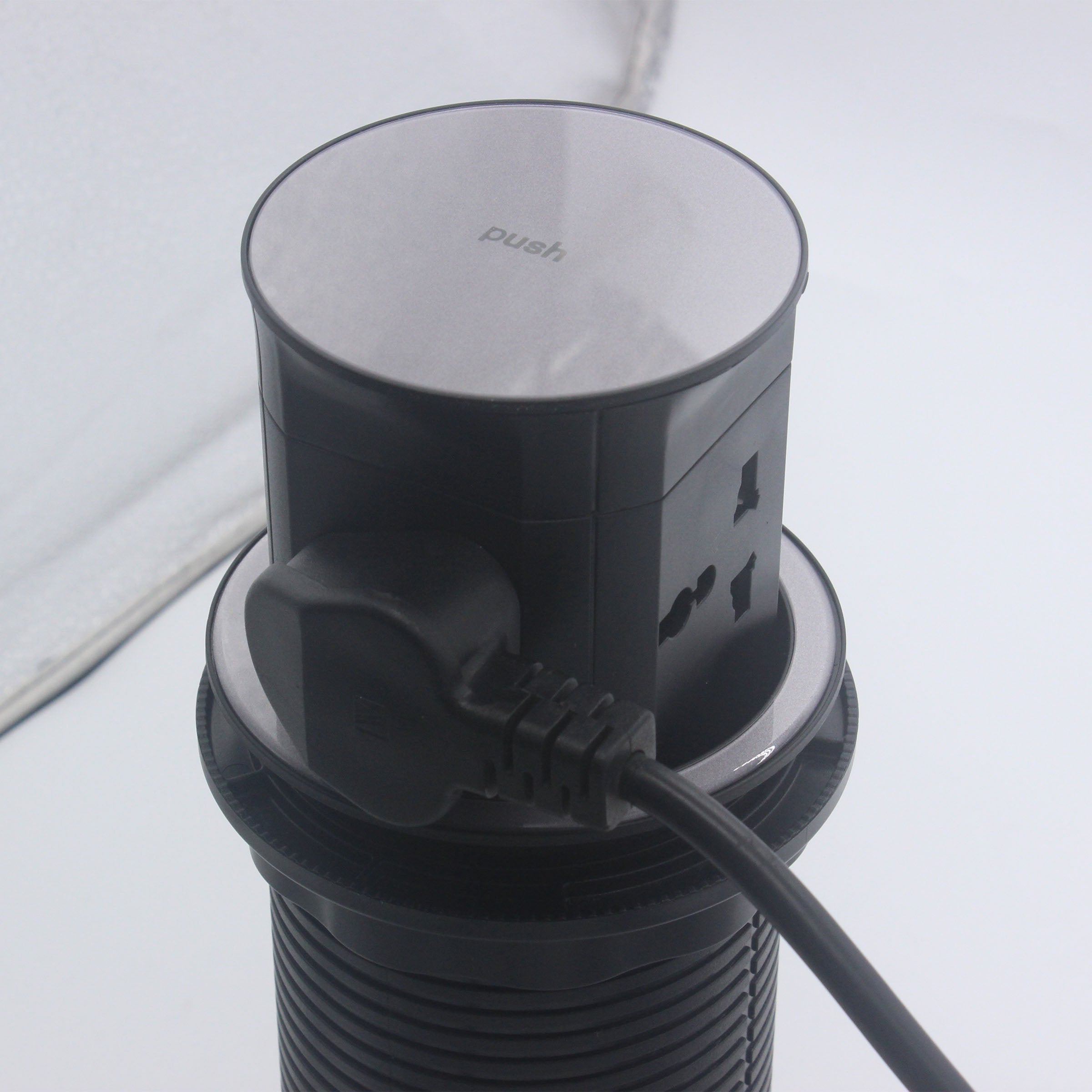 Small Tempered Glass Pop Up Socket JXB-016 -  Smart Sockets - ebarza Furniture UAE | Shop Modern Furniture in Abu Dhabi & Dubai - مفروشات ايبازرا في الامارات | تسوق اثاث عصري وديكورات مميزة في دبي وابوظبي