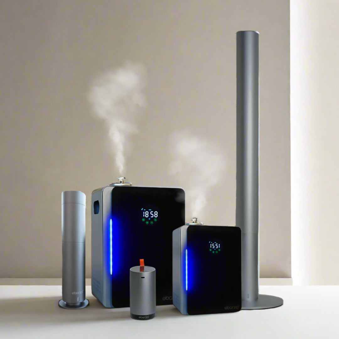 Smart Aroma Diffuser by ebarza, model MLK-500M, with sleek design and range up to 500m³, from BEACON smart diffusers collection.