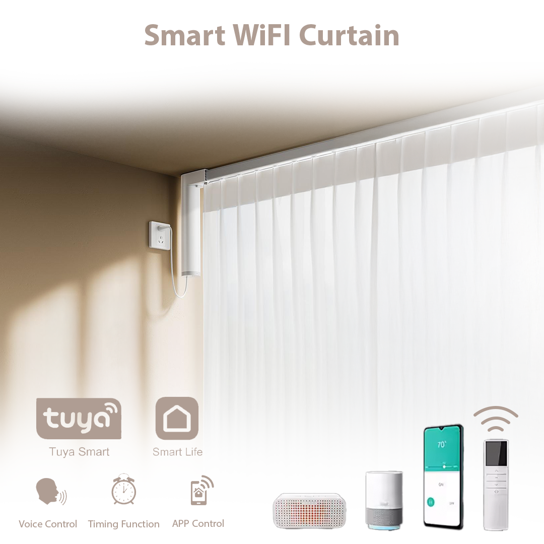 Smart Curtain Kit Electric Motor (6.2m kit) TB40 Electric motor -  Curtains Rails - ebarza Furniture UAE | Shop Modern Furniture in Abu Dhabi & Dubai - مفروشات ايبازرا في الامارات | تسوق اثاث عصري وديكورات مميزة في دبي وابوظبي