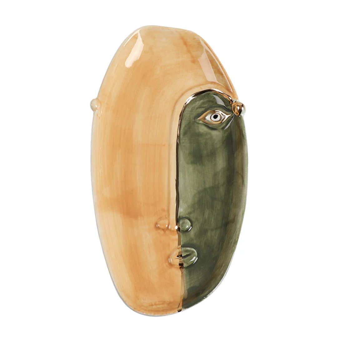 Beacon Smart Eye abstract plate featuring portrait detail, decorative ceramic plate with modern artistic design.