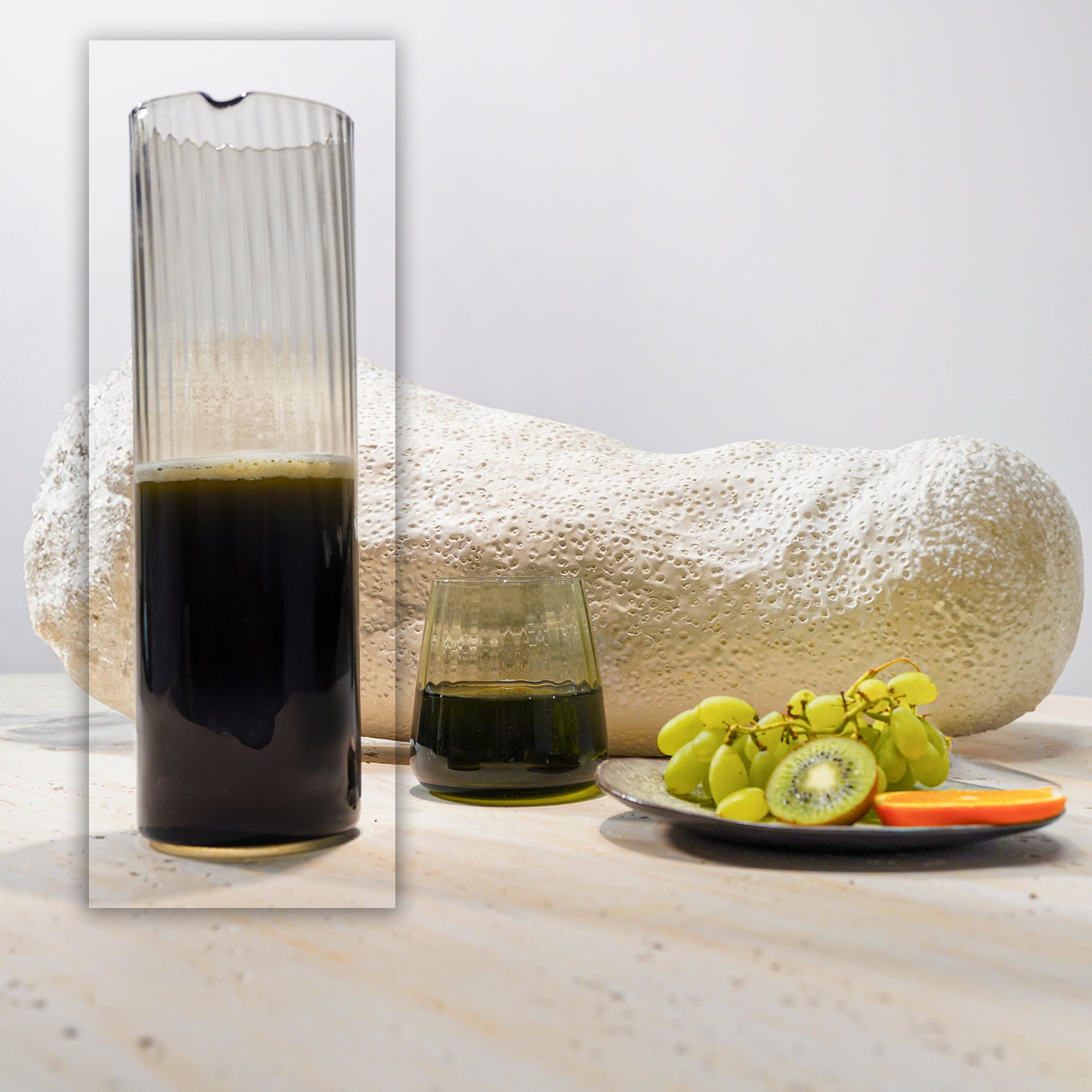 Smoked grey 1.2L BEACON drinkware carafe with a sleek, modern design for serving beverages.