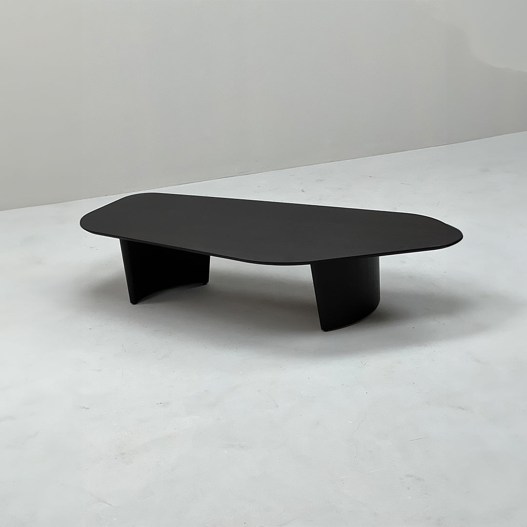 Beige smoky wood coffee table from BEACON JK-D52, featuring a rectangular wooden surface and modern design.