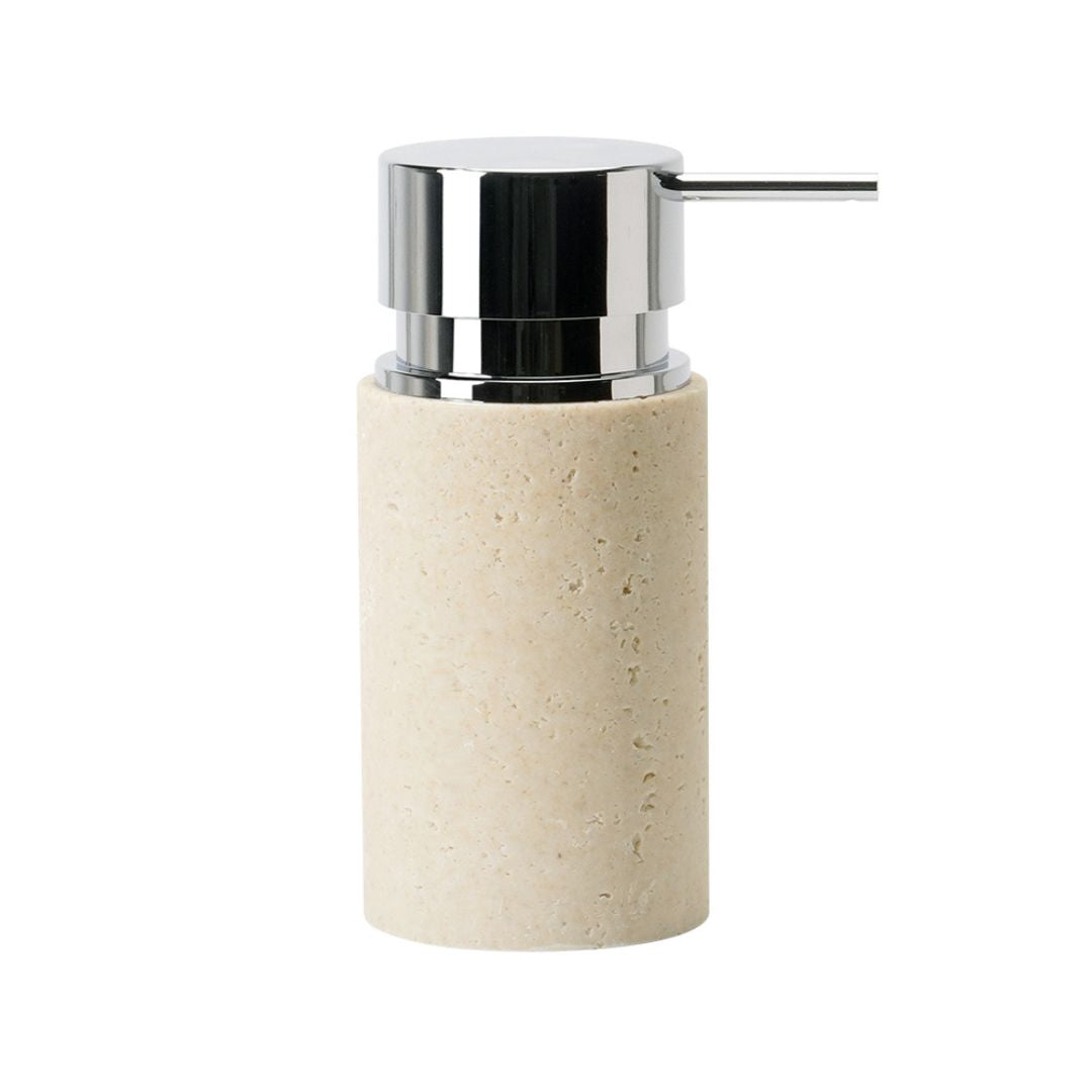 BEACON soft sand soap dispenser for bathroom accessories, with a smooth, matte finish and pump top for liquid soap.