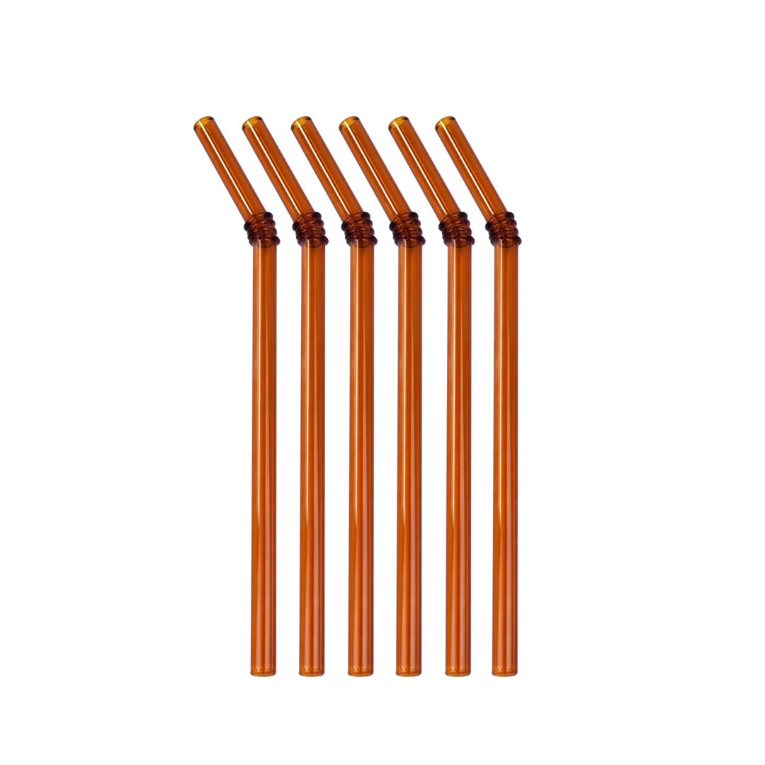 Solid amber straw 231173B -  Drinkware - ebarza Furniture UAE | Shop Modern Furniture in Abu Dhabi & Dubai - مفروشات ايبازرا في الامارات | تسوق اثاث عصري وديكورات مميزة في دبي وابوظبي