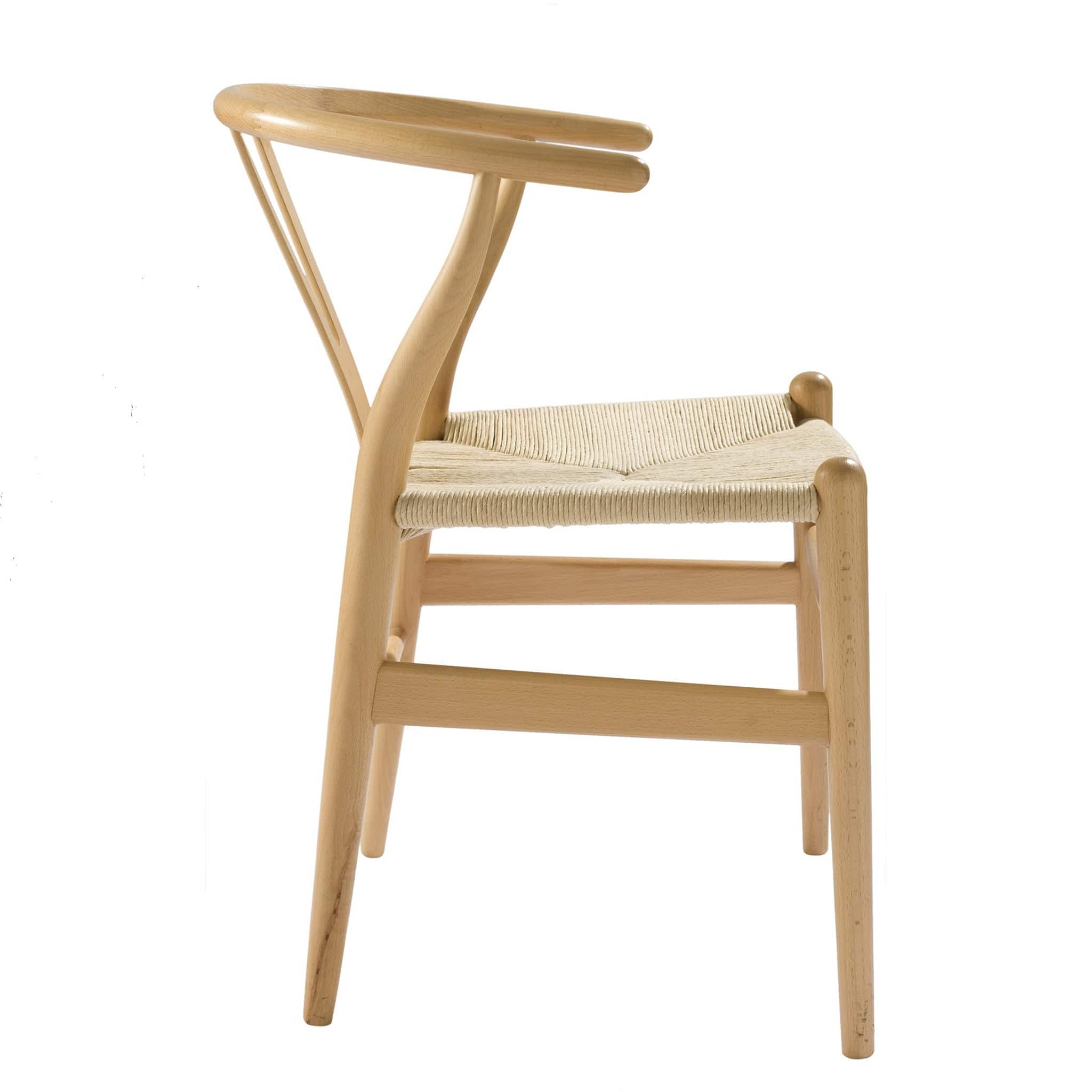 Solid Ash Wood And Natural Cord Seat Dining Chair Ws-001A-N -  Chairs | كرسي سفرة خشب رمادي صلب ومقعد حبل طبيعي - ebarza Furniture UAE | Shop Modern Furniture in Abu Dhabi & Dubai - مفروشات ايبازرا في الامارات | تسوق اثاث عصري وديكورات مميزة في دبي وابوظبي