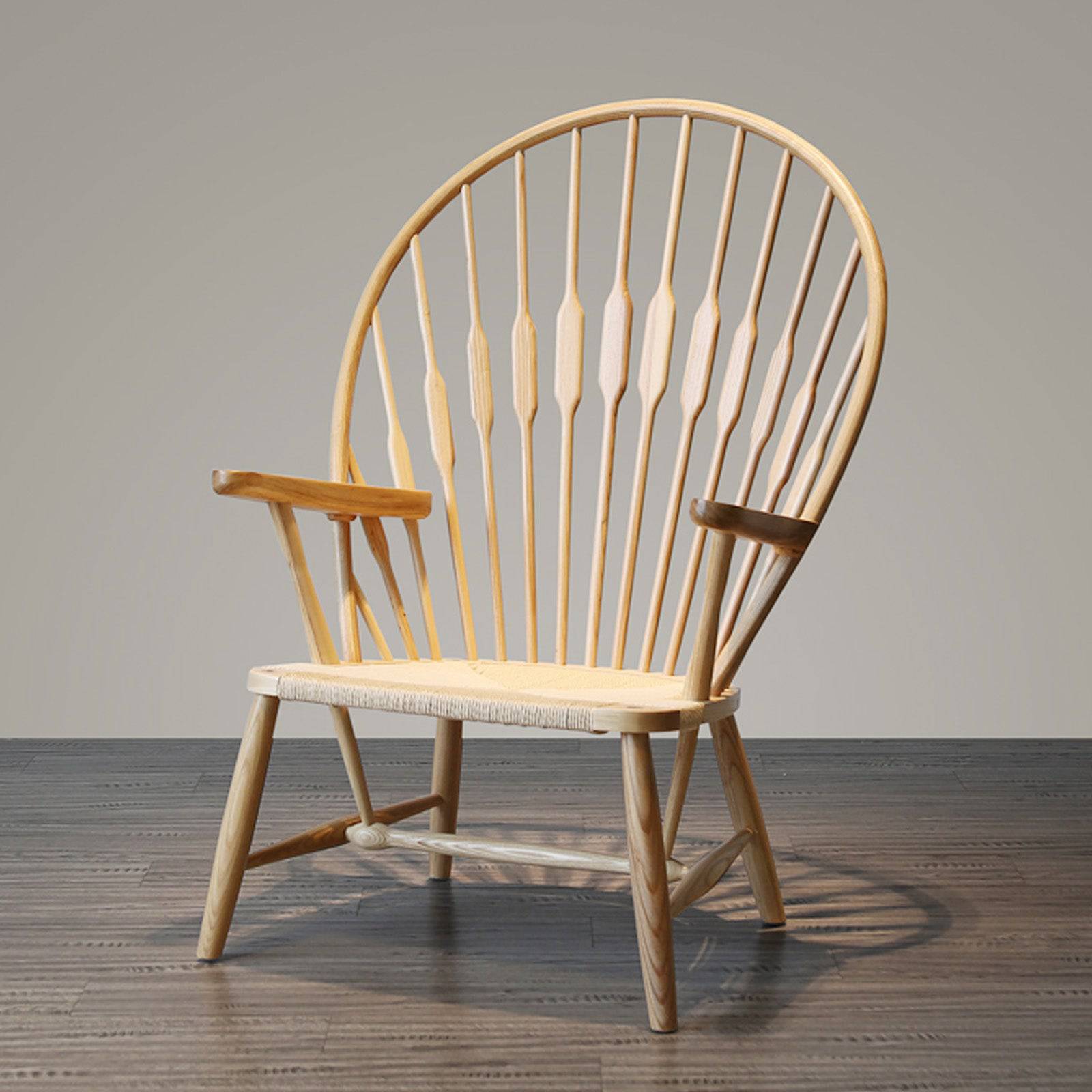Solid Wood And Cord Lounge Chair  Ws-016 -  Lounge Chairs | كرسي صالة من الخشب الصلب وسلك - ebarza Furniture UAE | Shop Modern Furniture in Abu Dhabi & Dubai - مفروشات ايبازرا في الامارات | تسوق اثاث عصري وديكورات مميزة في دبي وابوظبي