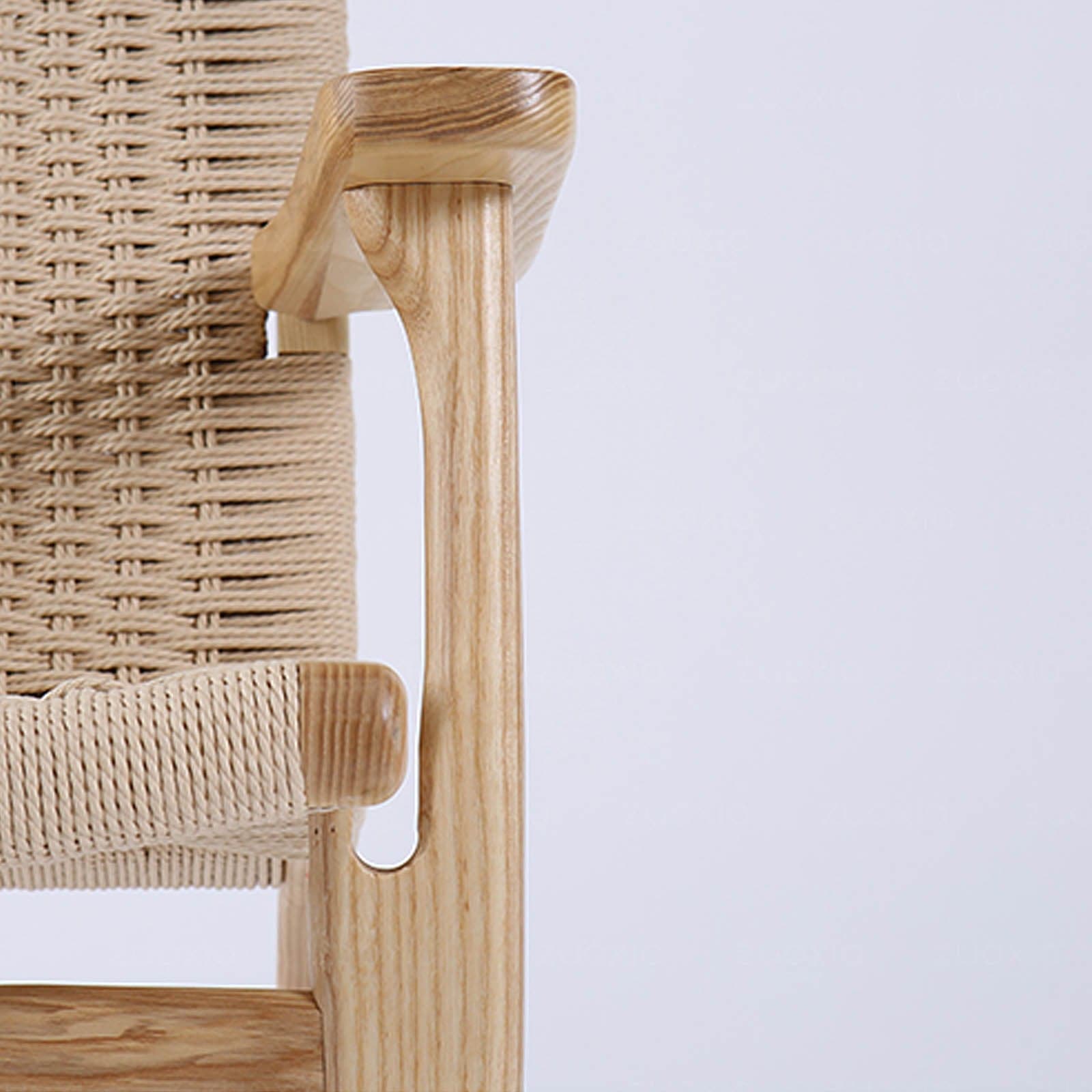 Solid Wood And Cord Lounge Chair Ws-086-N -  Lounge Chairs | كرسي صالة من الخشب الصلب وسلك - ebarza Furniture UAE | Shop Modern Furniture in Abu Dhabi & Dubai - مفروشات ايبازرا في الامارات | تسوق اثاث عصري وديكورات مميزة في دبي وابوظبي