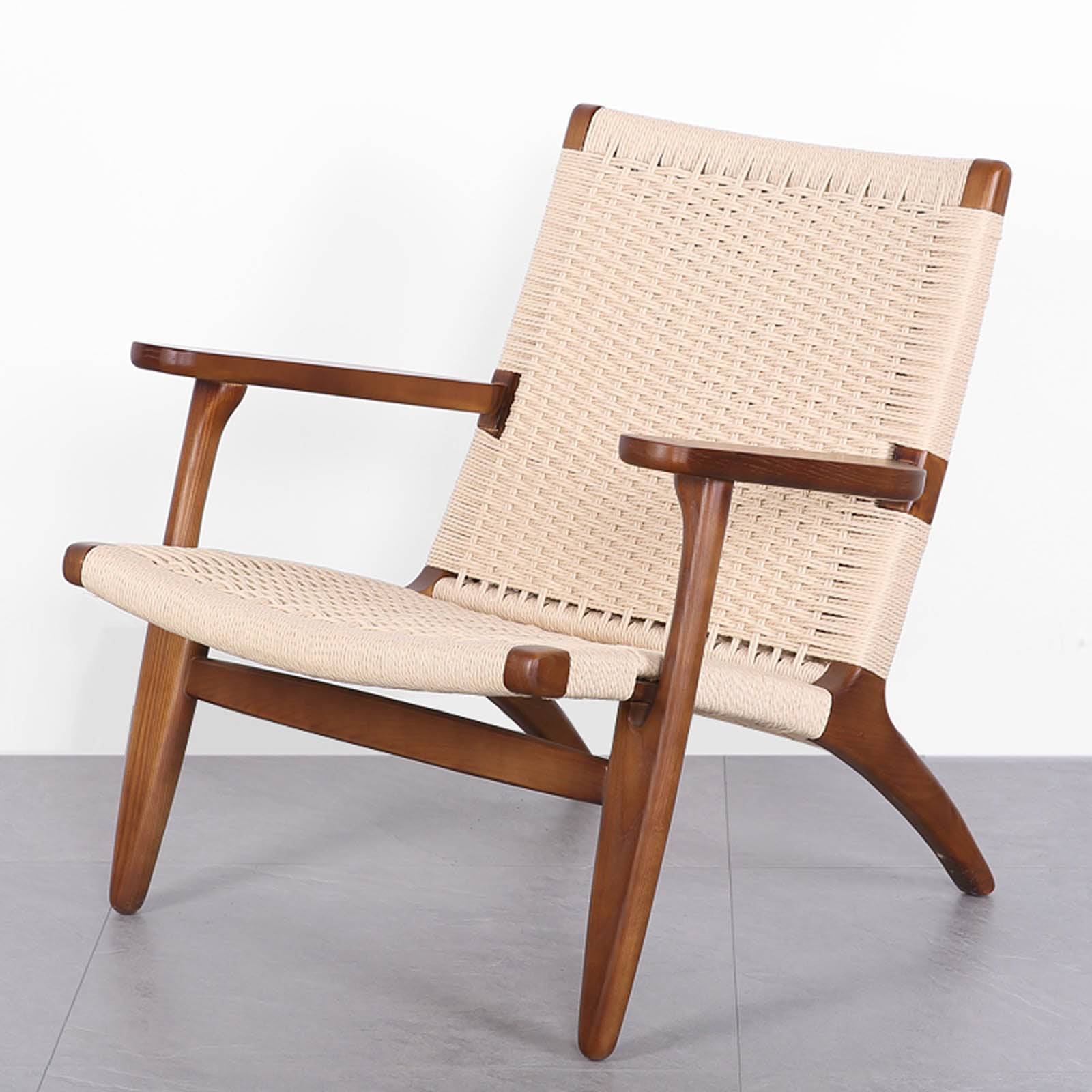 Solid Wood And Cord Lounge Chair  Ws-086-W -  Lounge Chairs | كرسي صالة من الخشب الصلب وسلك - ebarza Furniture UAE | Shop Modern Furniture in Abu Dhabi & Dubai - مفروشات ايبازرا في الامارات | تسوق اثاث عصري وديكورات مميزة في دبي وابوظبي