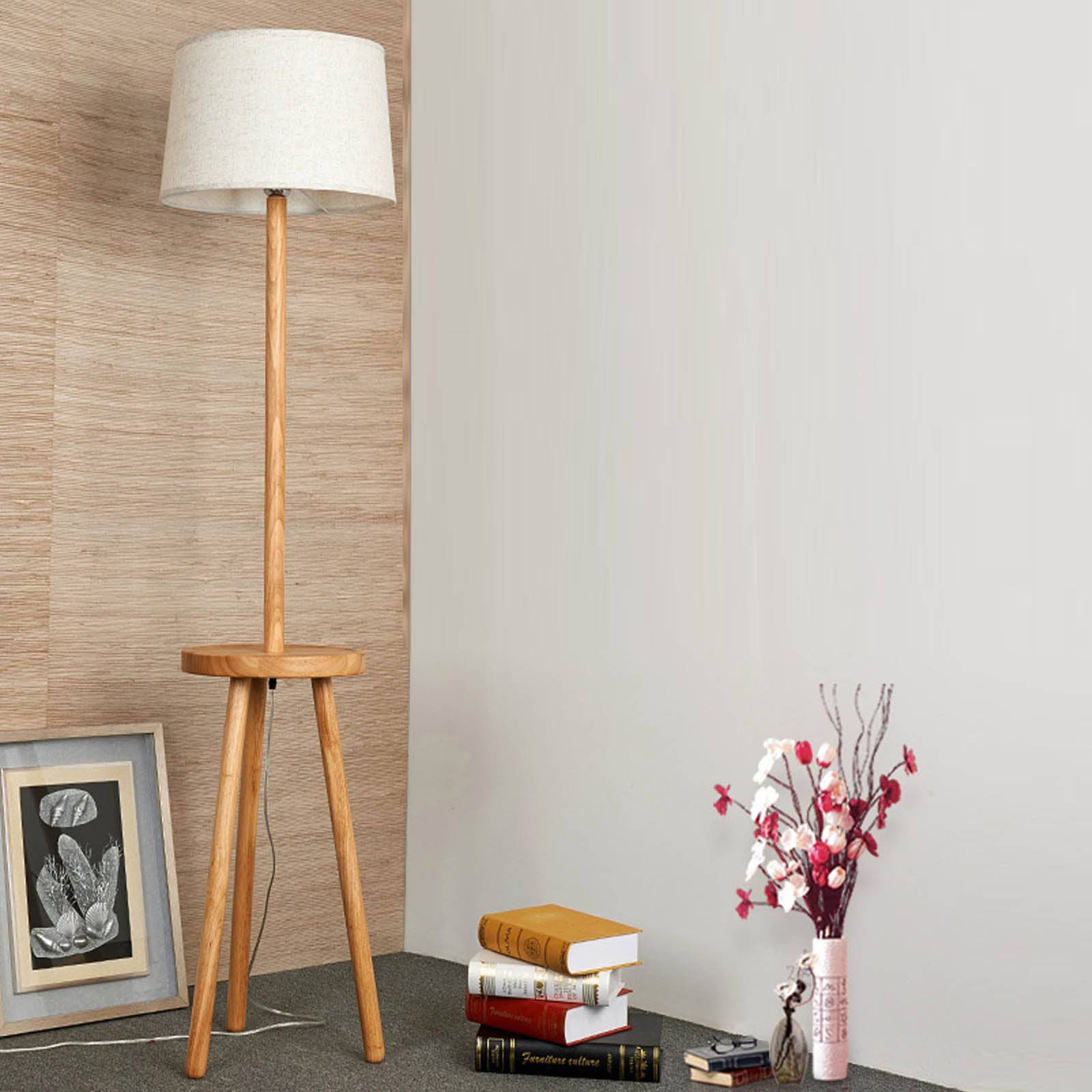 Solid Wood Floor Lamp Bpmt15-N -  Floor Lamps | مصباح أرضي من الخشب الصلب - ebarza Furniture UAE | Shop Modern Furniture in Abu Dhabi & Dubai - مفروشات ايبازرا في الامارات | تسوق اثاث عصري وديكورات مميزة في دبي وابوظبي