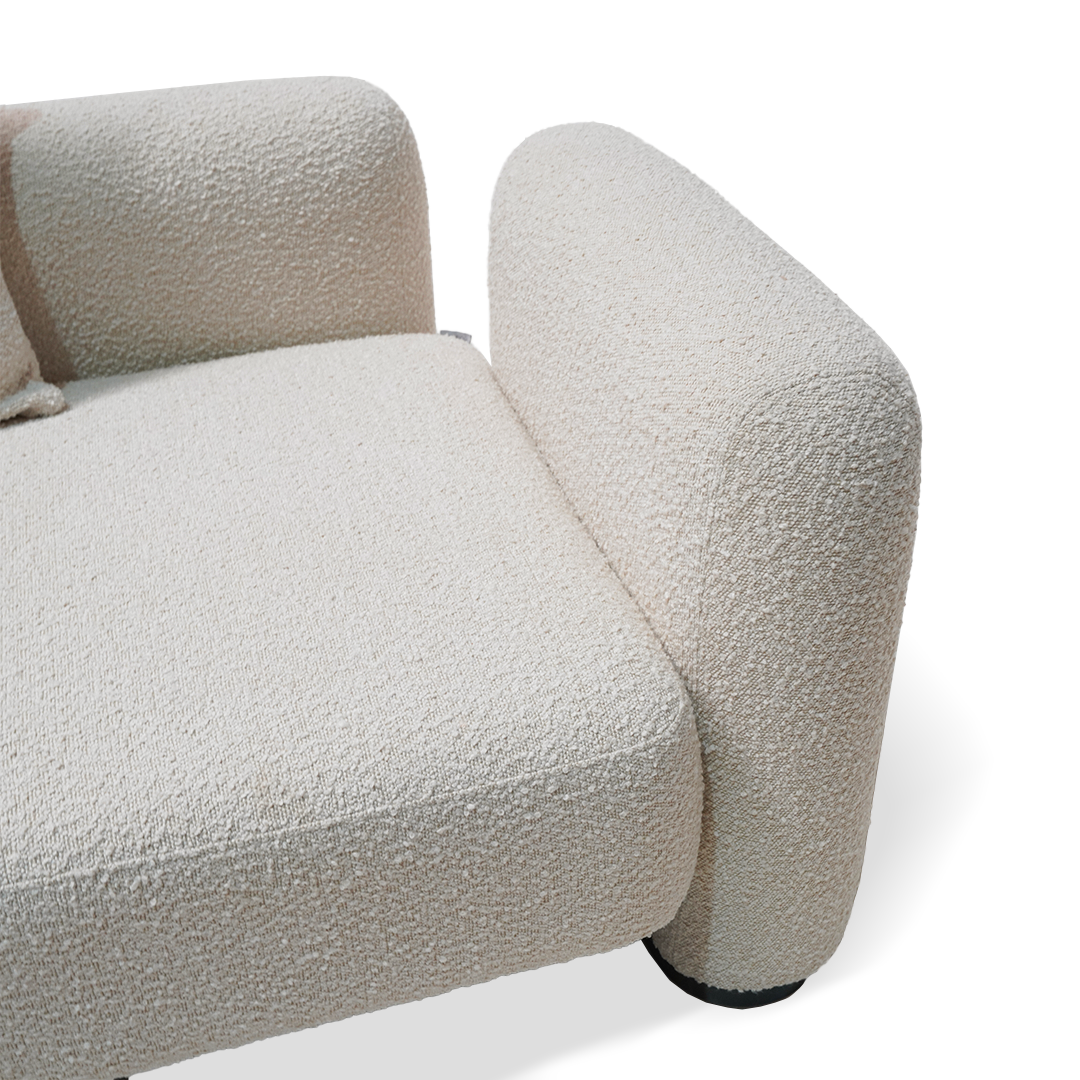 BEACON Soren 3 Seater Sofa with plush fabric and modern design, shown in a cozy living room setting.