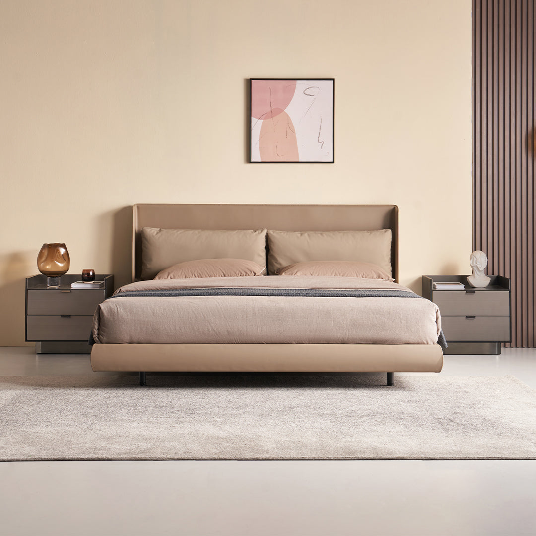 Queen Size Bed B030 - Queen -  Bedsteads - ebarza Furniture UAE | Shop Modern Furniture in Abu Dhabi & Dubai - مفروشات ايبازرا في الامارات | تسوق اثاث عصري وديكورات مميزة في دبي وابوظبي