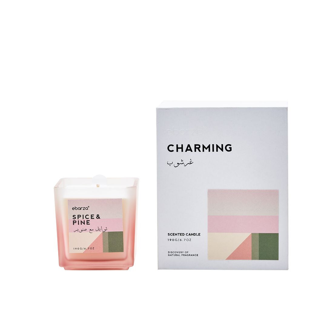 SPICE & PINE - Charming - 190g [ Scented Candle ] ebarza vipes MS.QN2211 -  Candles - ebarza Furniture UAE | Shop Modern Furniture in Abu Dhabi & Dubai - مفروشات ايبازرا في الامارات | تسوق اثاث عصري وديكورات مميزة في دبي وابوظبي