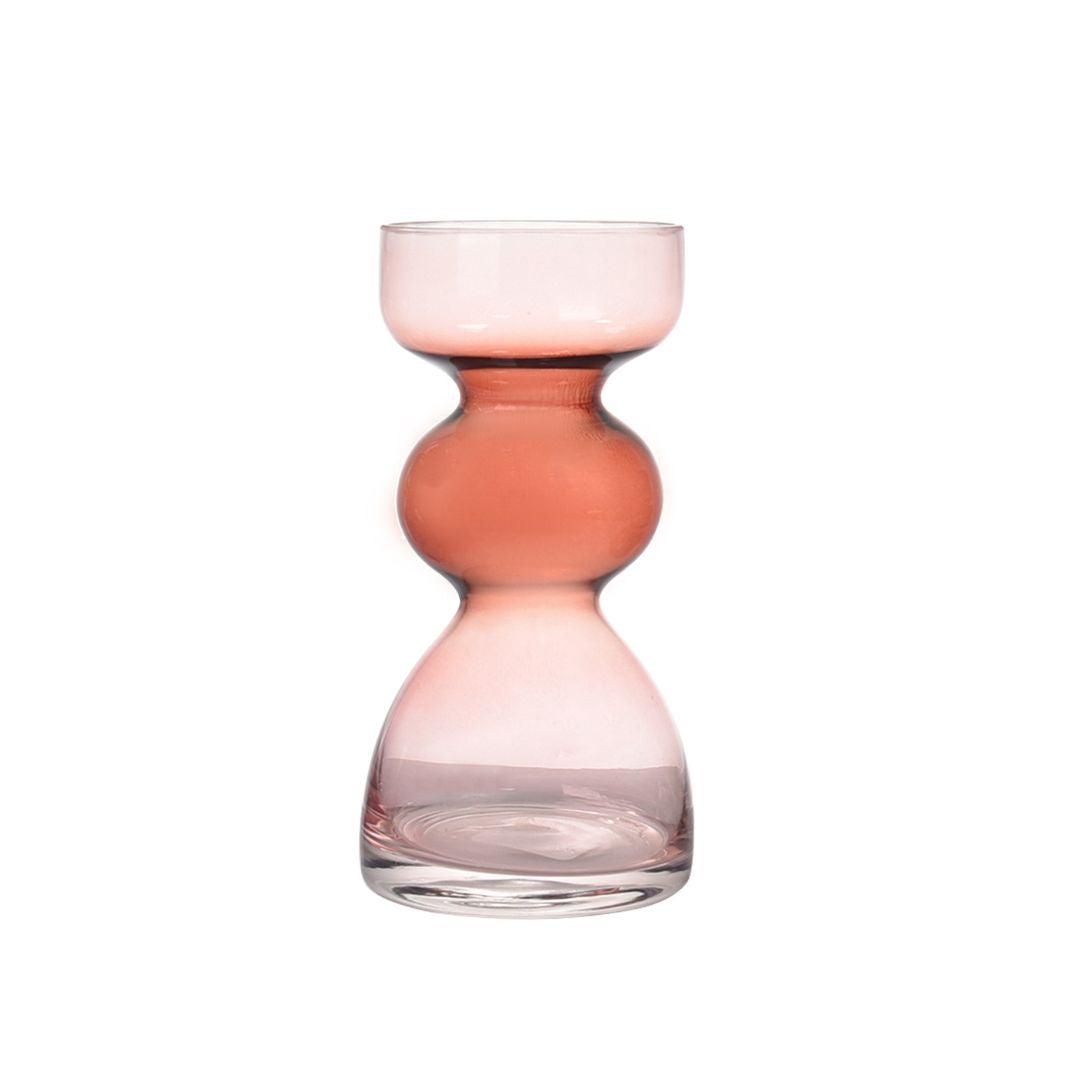 Sprayed brown ceramic vase with a glossy finish, designed for decorative use, from BEACON Vases collection.