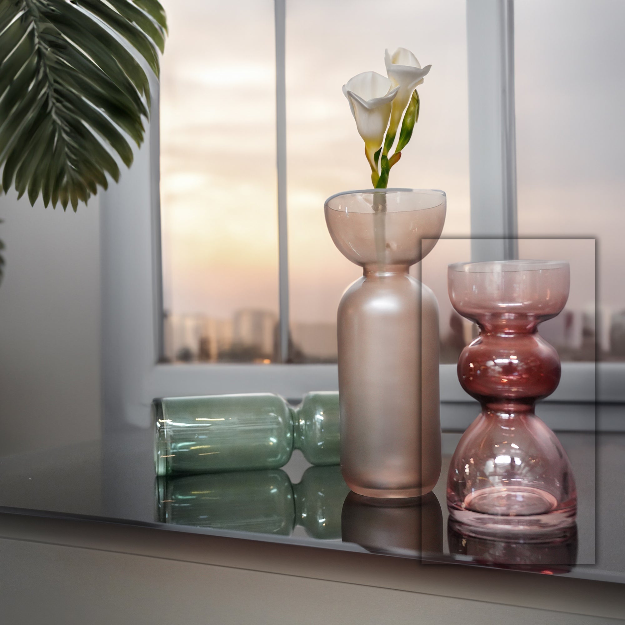Sprayed brown ceramic vase from BEACON, 23F117B, with a smooth, rounded shape and matte finish, ideal for decorative displays.