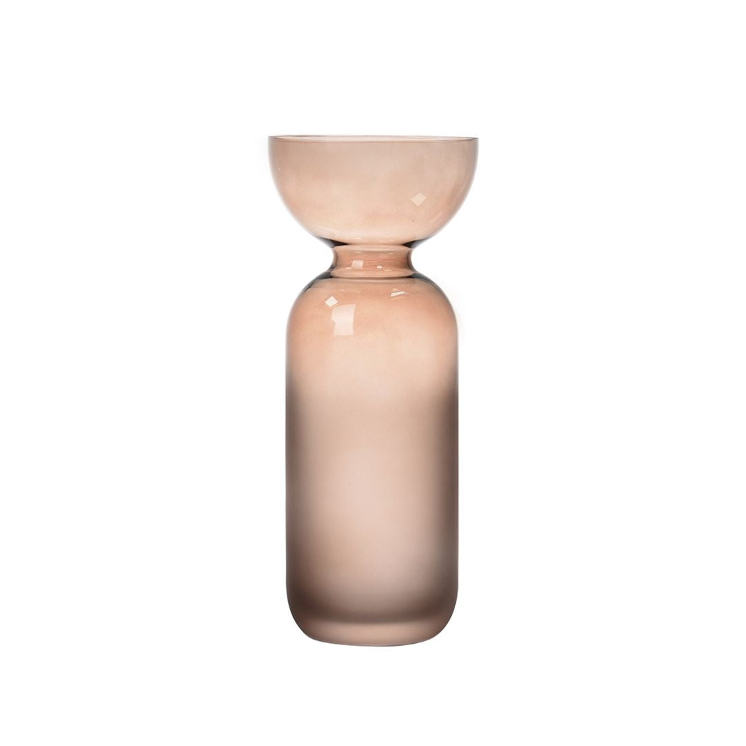 Sprayed Coffee Vase by BEACON, a modern ceramic vase with a textured, sprayed coffee finish, ideal for decorative floral arrangements.