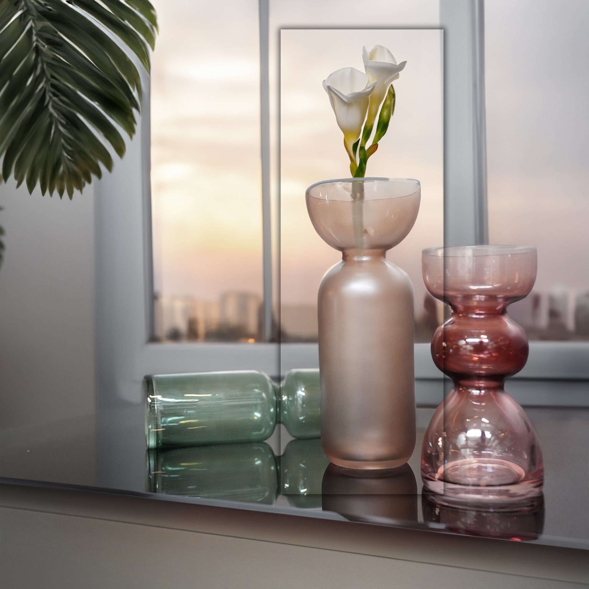 Sprayed Coffee Vase by BEACON, modern ceramic vase with textured coffee-colored finish, ideal for decorative home display.