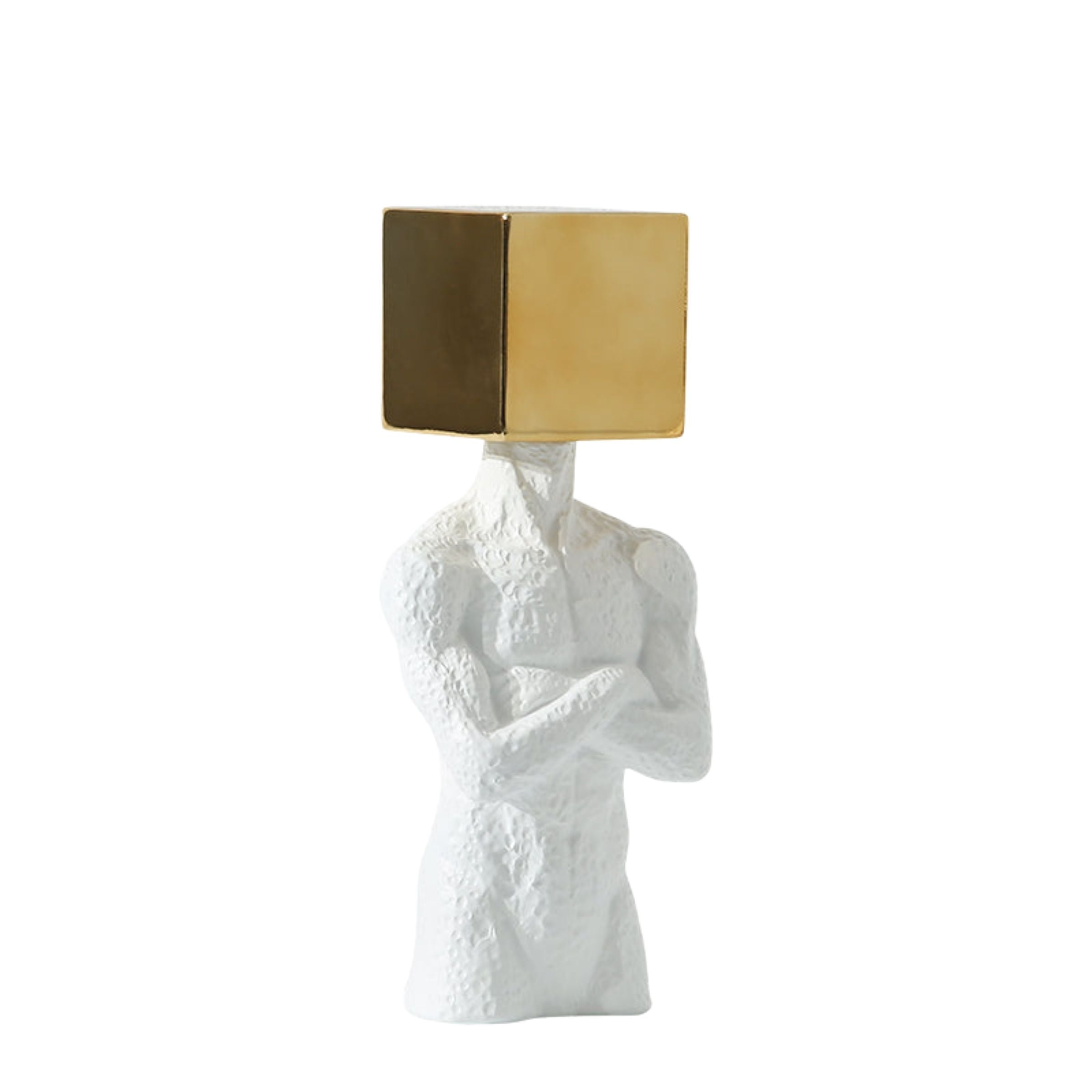 Square Man Gold A Fc-Sz2193A -  Home Decor Figurines | ديكور مربع الرجل الذهبي - ebarza Furniture UAE | Shop Modern Furniture in Abu Dhabi & Dubai - مفروشات ايبازرا في الامارات | تسوق اثاث عصري وديكورات مميزة في دبي وابوظبي