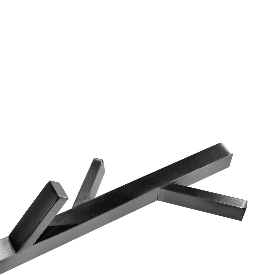 Stainless steel coat rack hanger by BEACON TSA001 with multiple hooks for hanging coats and accessories.