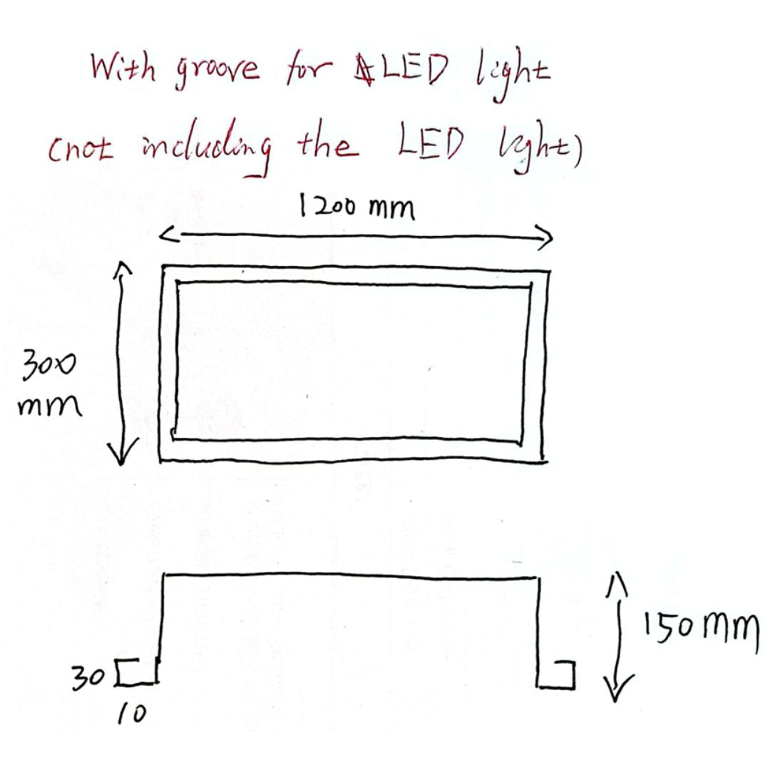 Black stainless steel niche LED profile for wall panels, sleek and modern design by BEACON, model JYF0502.