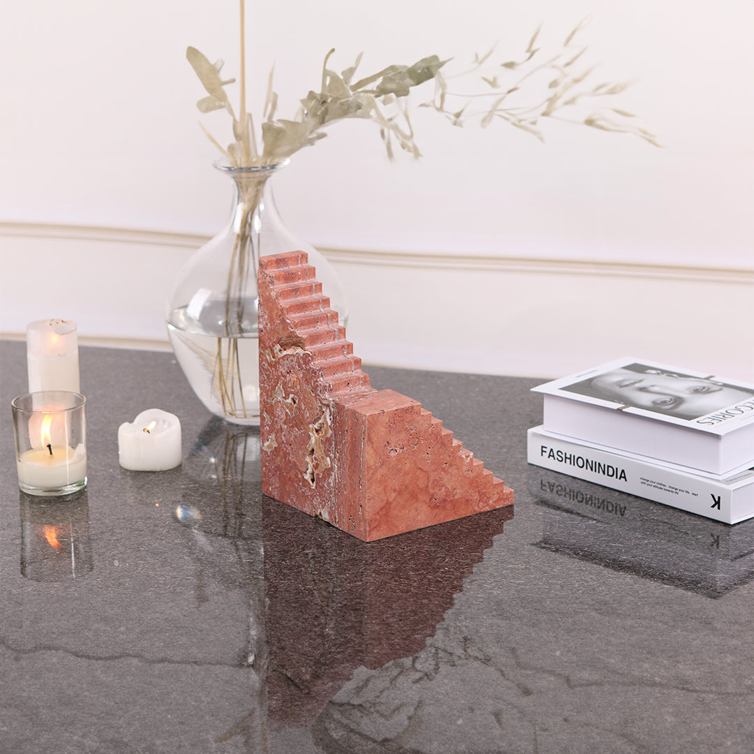 BEACON stair sculpture KA3020A home decor figurine featuring modern staircase design and sleek metallic finish.