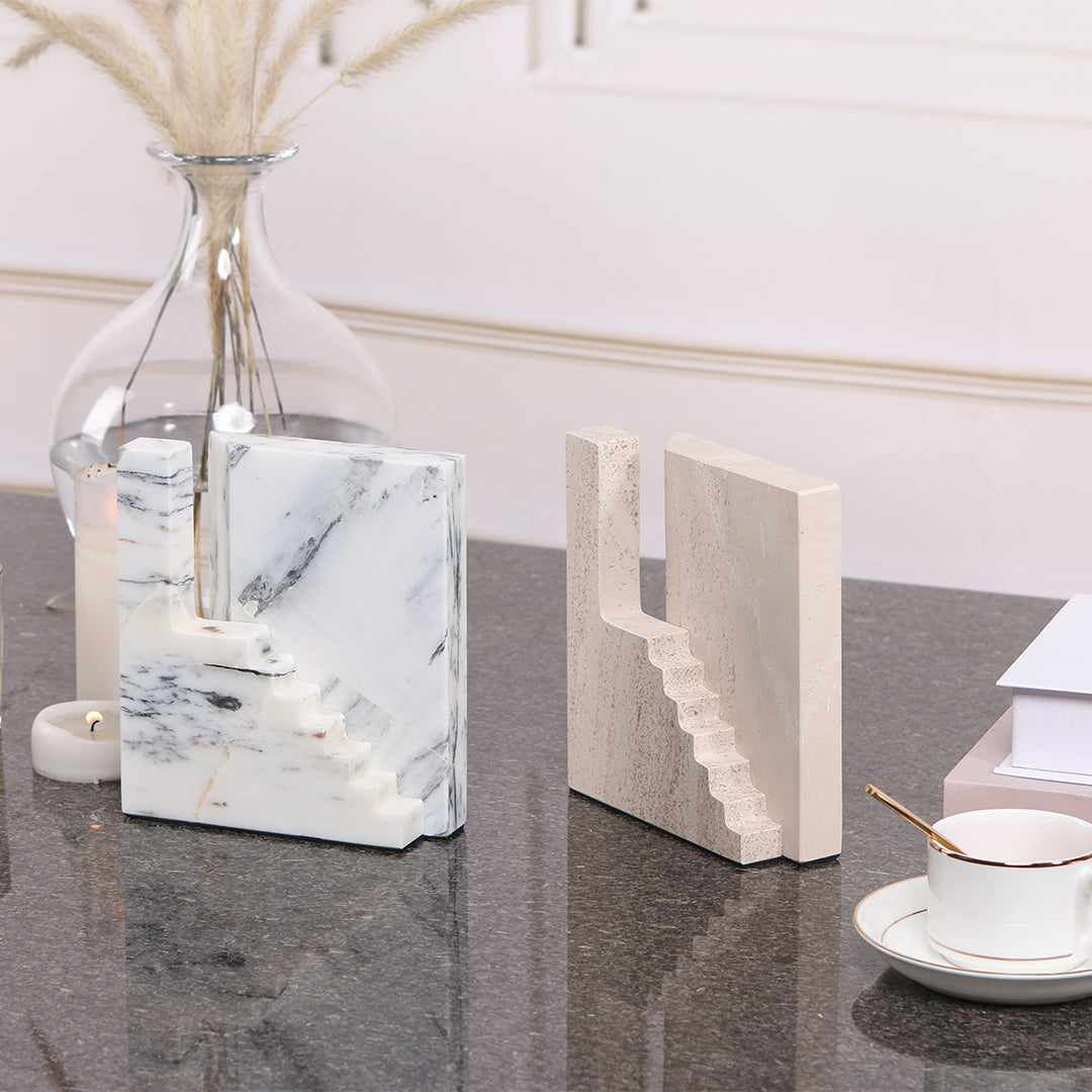 BEACON staircase sculpture KA3044B home decor figurine featuring a detailed, modern staircase design in a sleek finish.