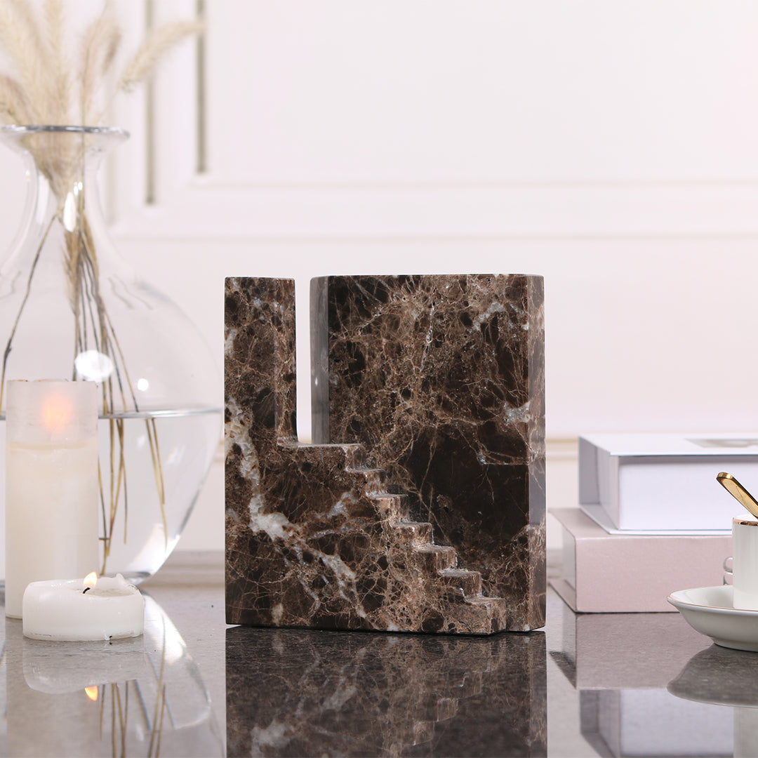 BEACON staircase sculpture KA3044C home decor figurine, detailed modern staircase design in a sleek decorative figurine.