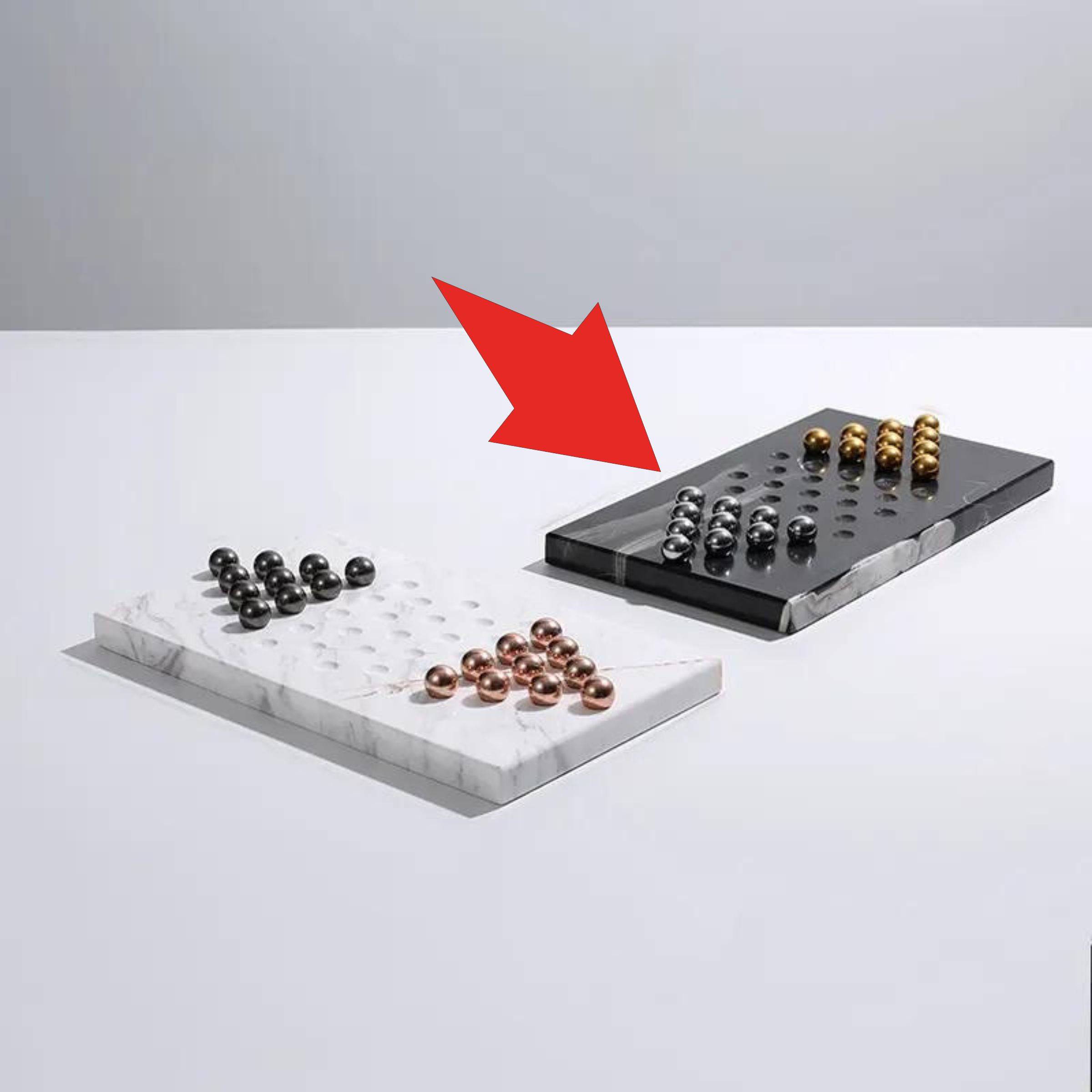Steel Ball Chess - Black Fb-T2207B -  Home Decor Figurines | شطرنج الكرة الفولاذية - أسود - ebarza Furniture UAE | Shop Modern Furniture in Abu Dhabi & Dubai - مفروشات ايبازرا في الامارات | تسوق اثاث عصري وديكورات مميزة في دبي وابوظبي