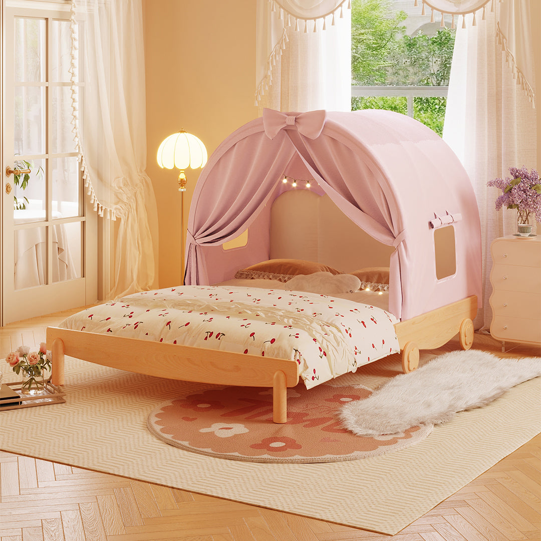 Pre-order 25 Days Delivery Stella Canopy Kid Bed E2311F -  Kids Beds - ebarza Furniture UAE | Shop Modern Furniture in Abu Dhabi & Dubai - مفروشات ايبازرا في الامارات | تسوق اثاث عصري وديكورات مميزة في دبي وابوظبي