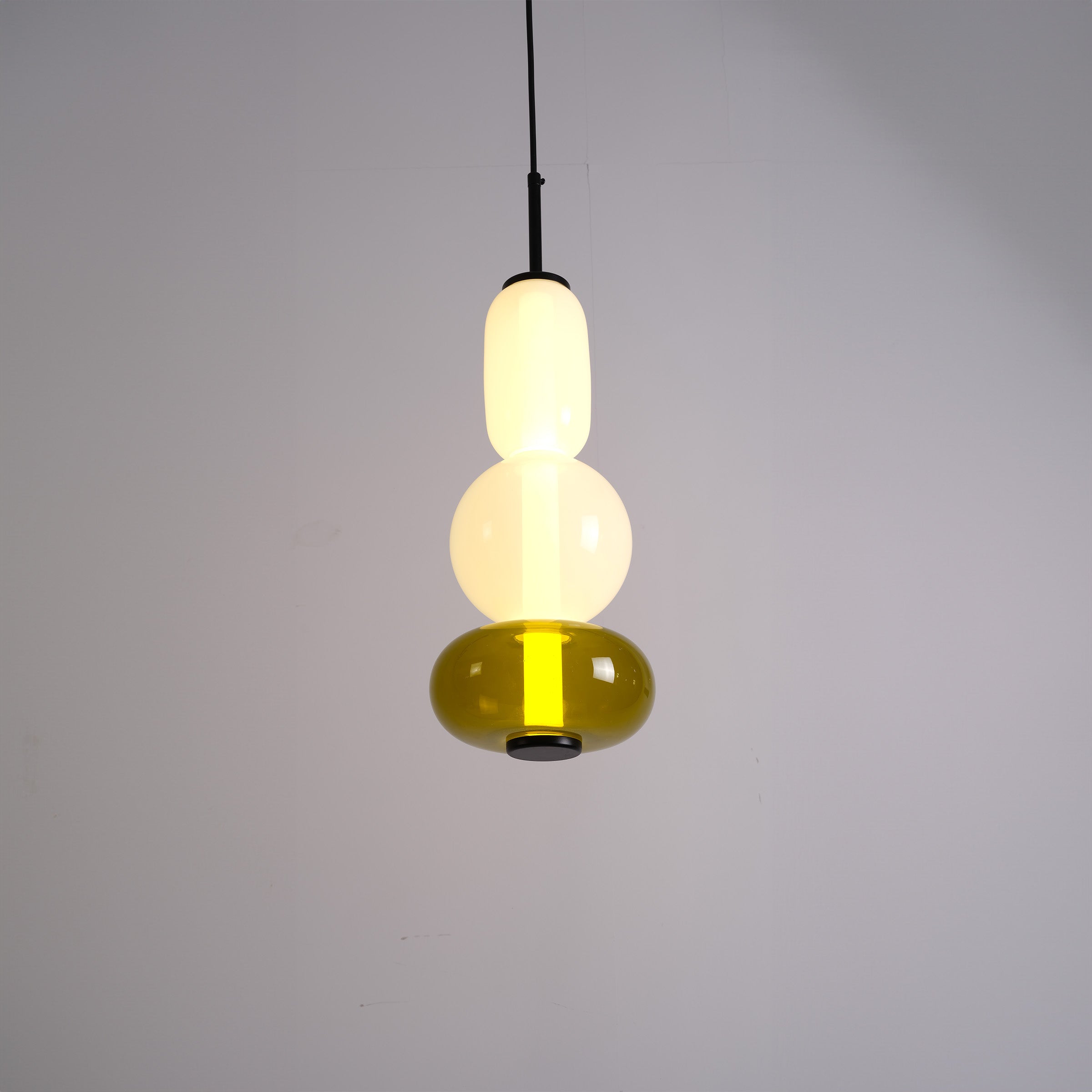 BEACON Stellar Strands Pendant Lamp with 3 glass shades, modern pendant lighting fixture for stylish interior illumination.