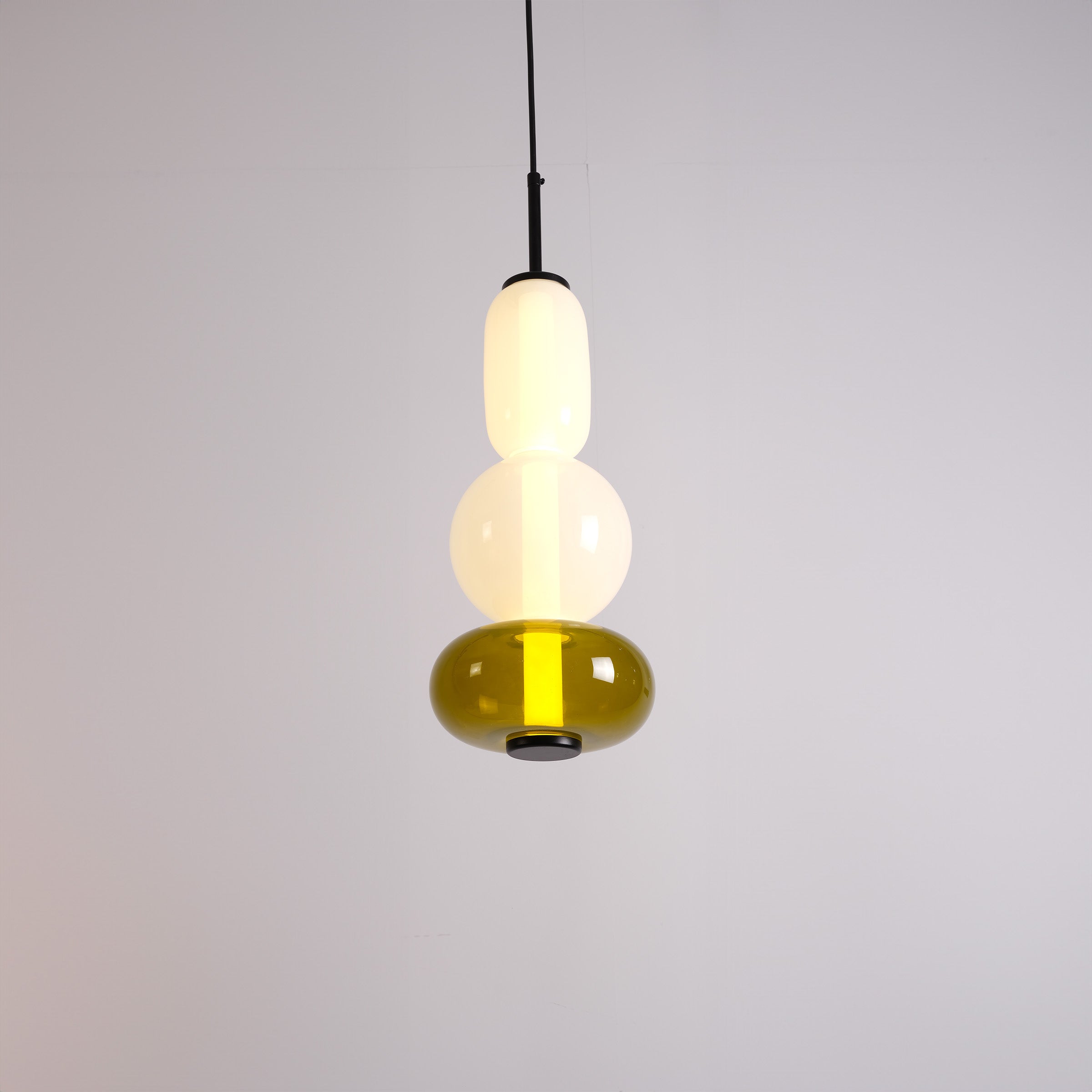 BEACON Stellar Strands Pendant Lamp with 3 Glass Shades, modern pendant lighting for stylish interior decor.