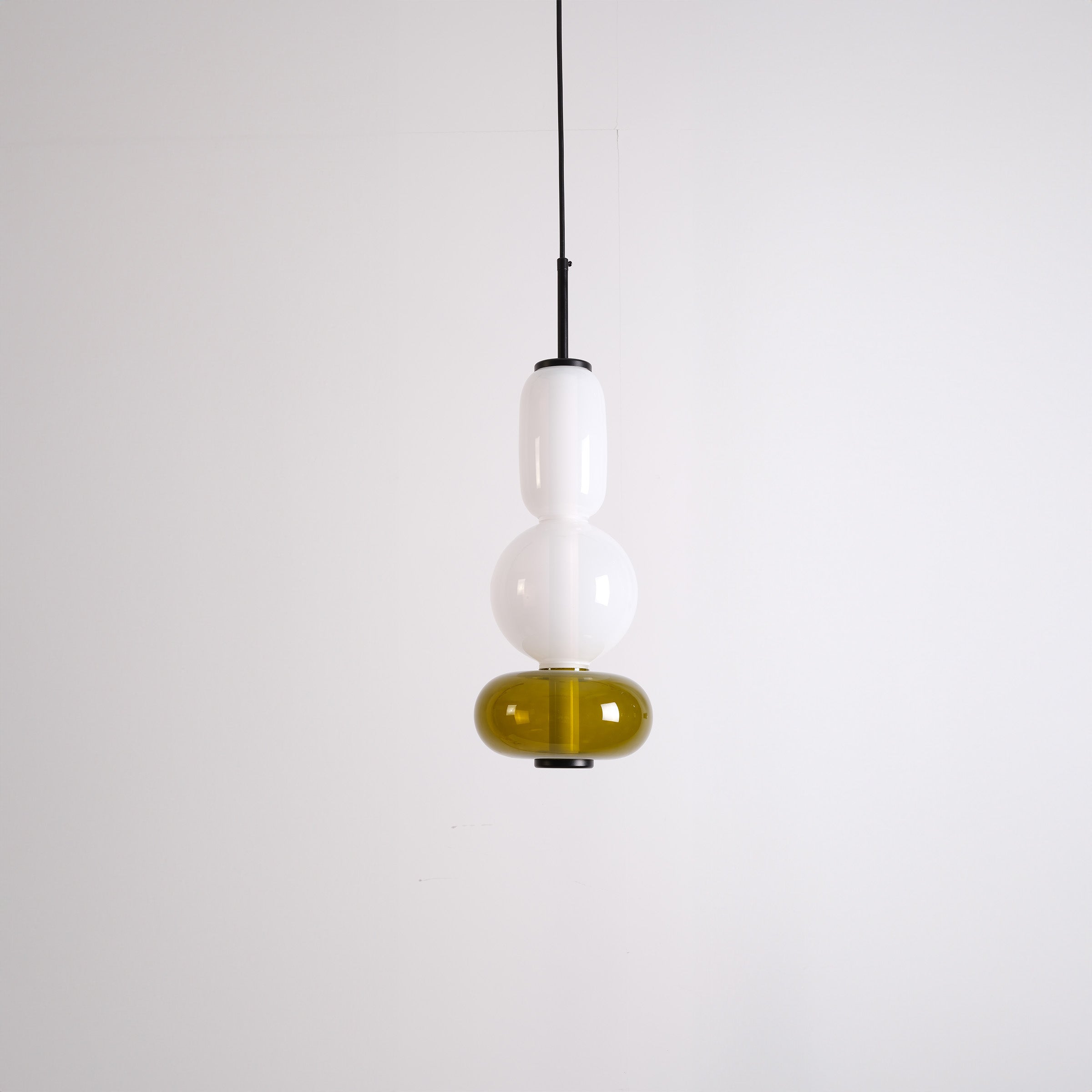 BEACON Stellar Strands Pendant Lamp with three glass shades, modern pendant lighting fixture for stylish interior decor.