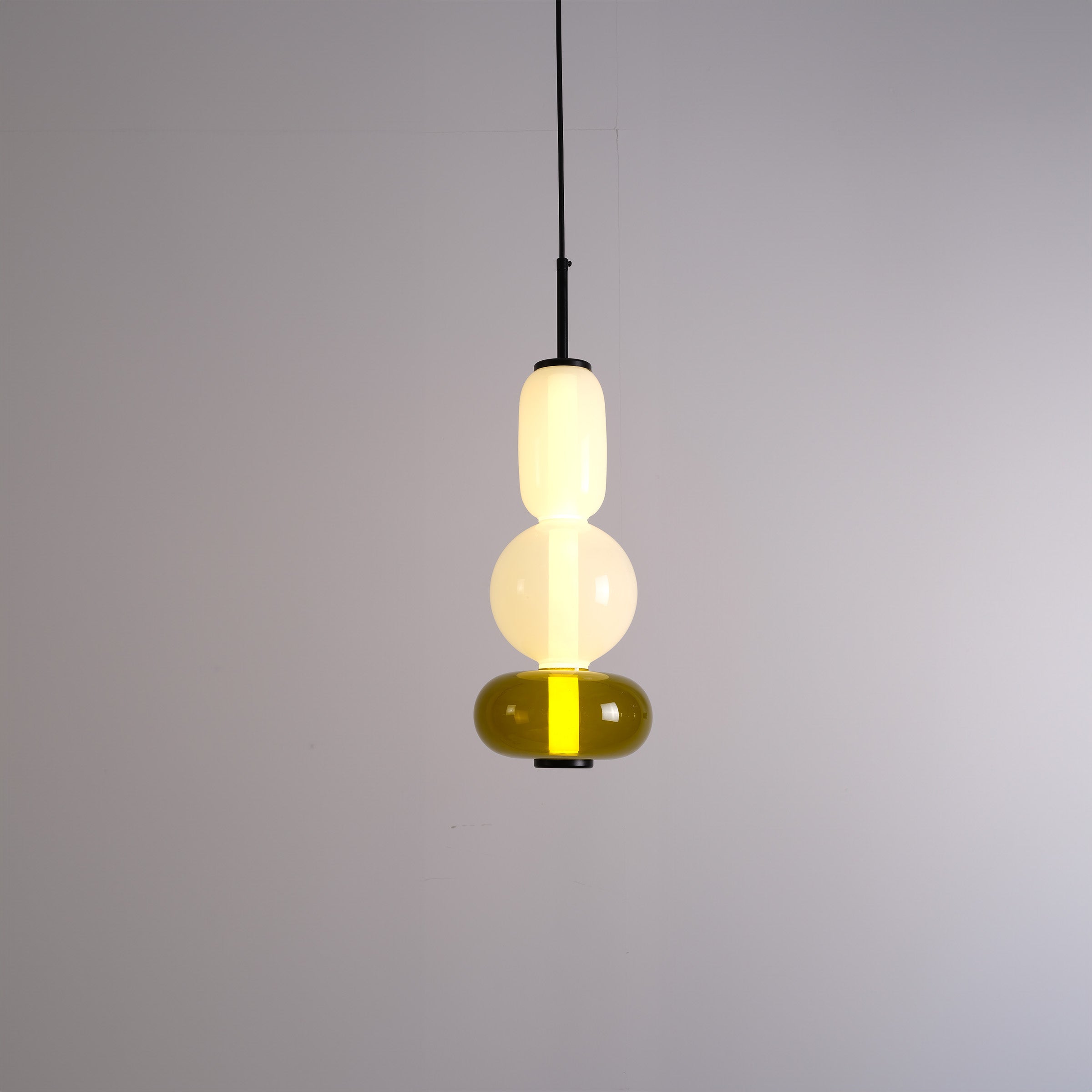 BEACON Stellar Strands Pendant Lamp with 3 glass shades, modern pendant lighting fixture for stylish interior decor