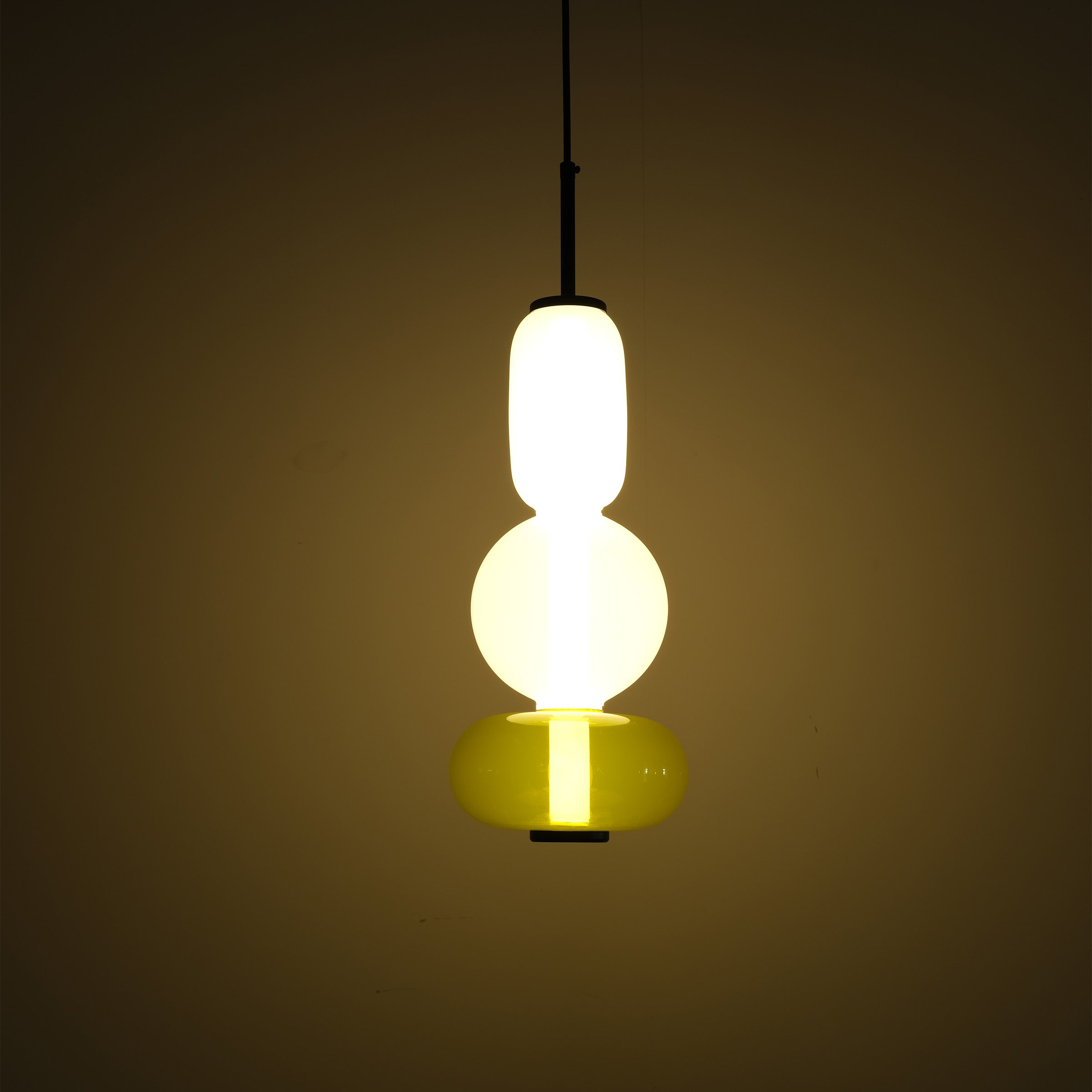 BEACON Stellar Strands Pendant Lamp with three glass shades, modern pendant lighting for stylish interior decor.