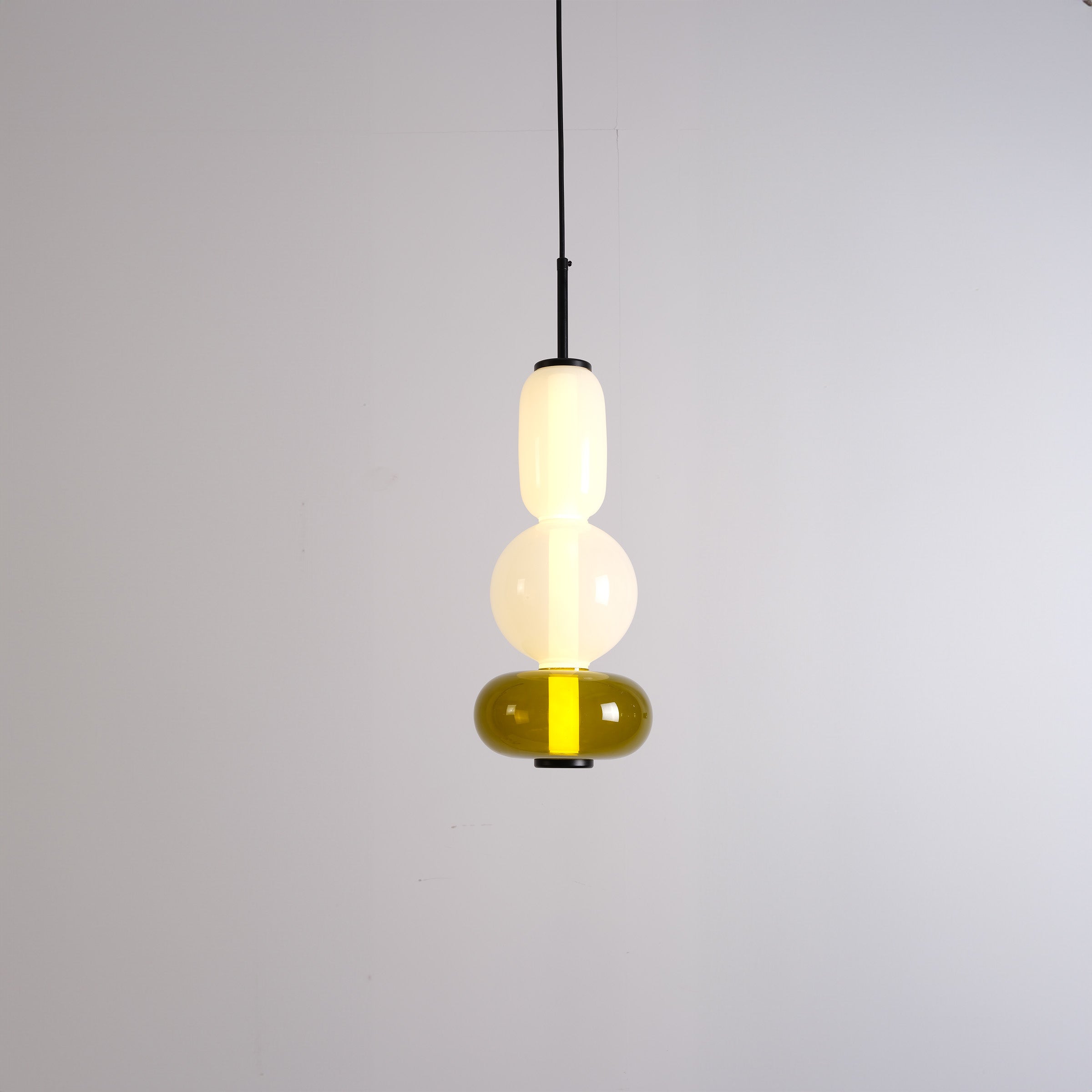 BEACON Stellar Strands Pendant Lamp with three glass shades, modern pendant lighting fixture for stylish interior illumination.