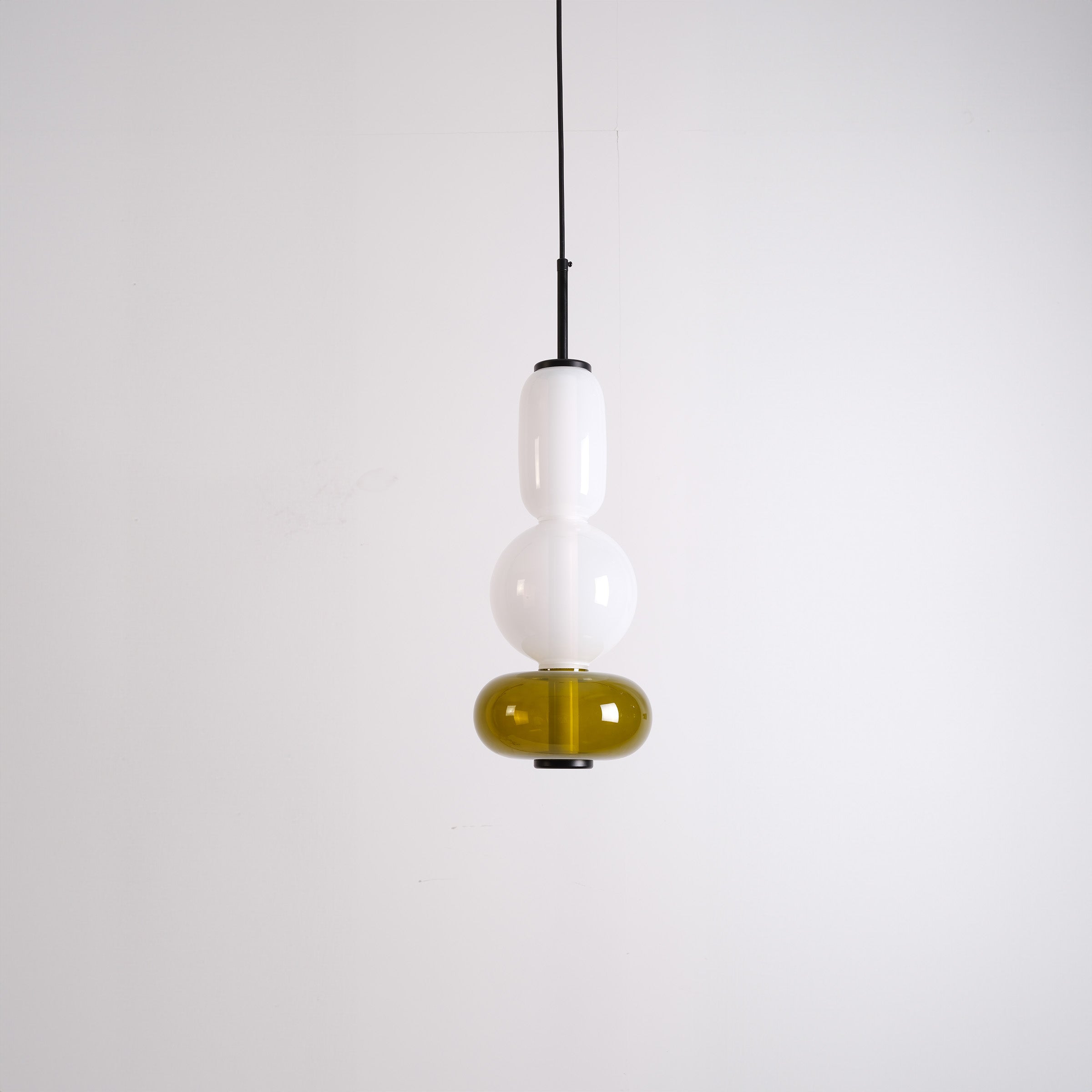 BEACON Stellar Strands Pendant Lamp with three glass shades, modern pendant lighting for contemporary interior decor