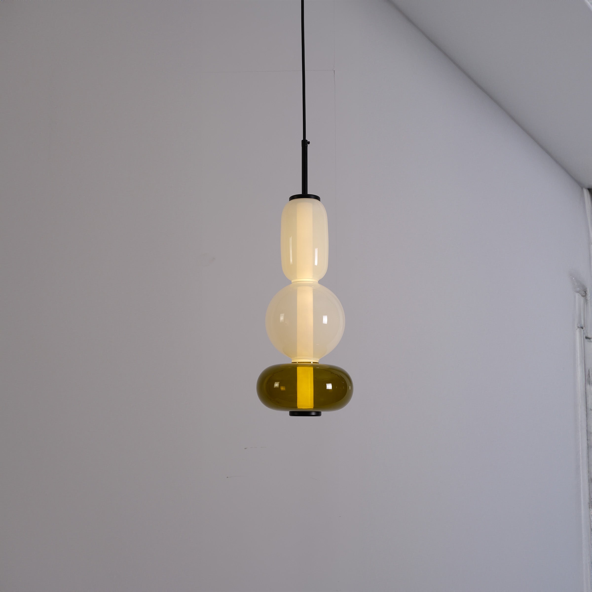 BEACON Stellar Strands Pendant Lamp with 3 glass shades, modern pendant lighting fixture for stylish interior illumination.