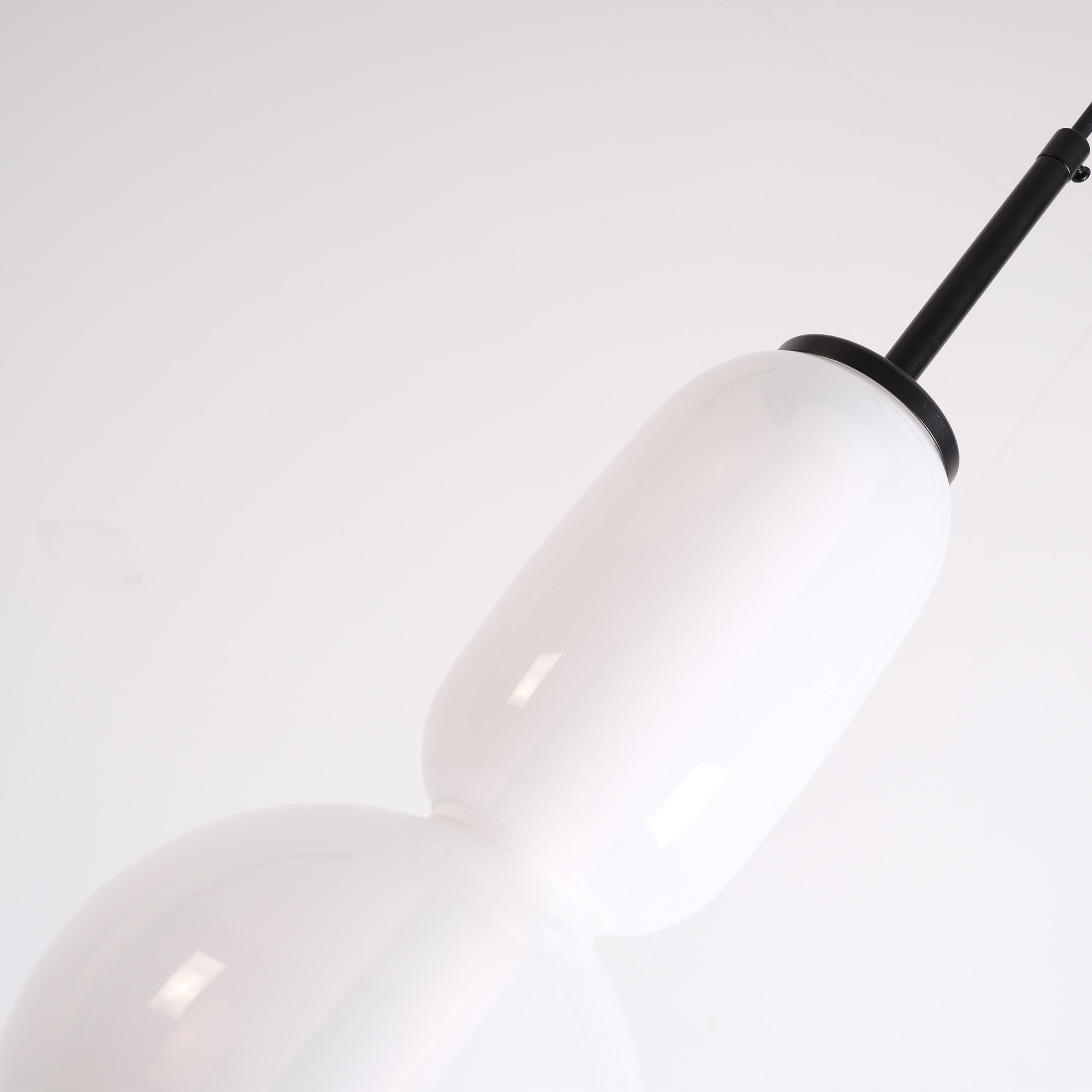 BEACON Stellar Strands Pendant Lamp with three glass shades, modern pendant lighting fixture for stylish interior decor