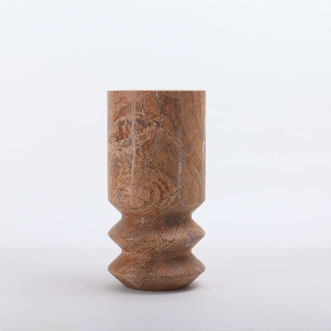 BEACON Stone Vase-L KB3017AL, elegant vase with a smooth stone finish, ideal for decorative floral arrangements.