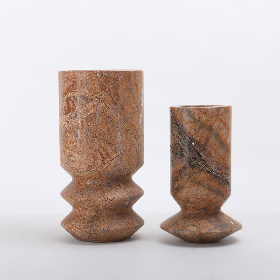 Elegant stone vase from BEACON, model KB3017AS, featuring a textured surface and classic shape, ideal for decorative floral arrangements.