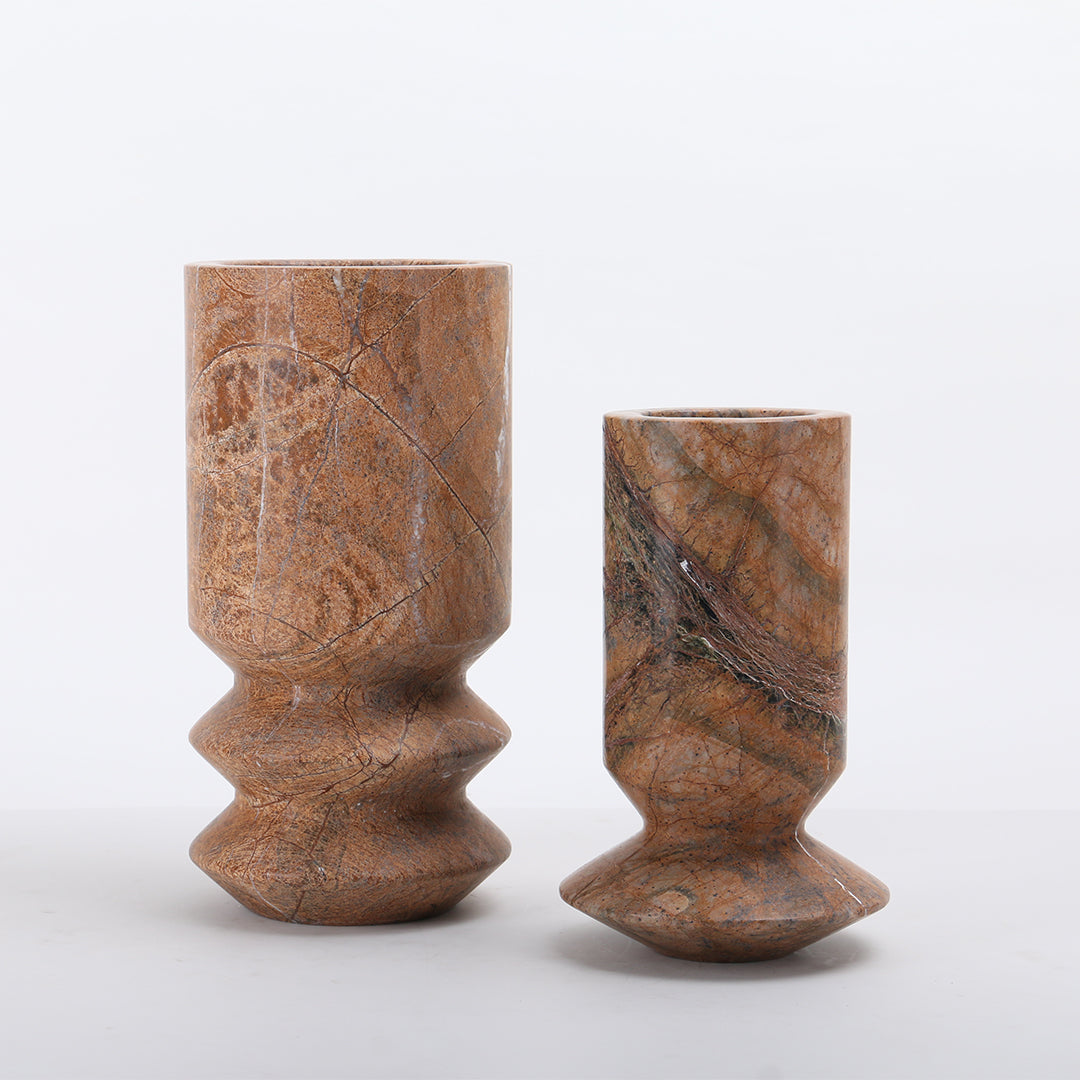 BEACON Stone Vase-S KB3017AS, a textured stone vase with a classic shape, suitable for decorative or floral arrangements.