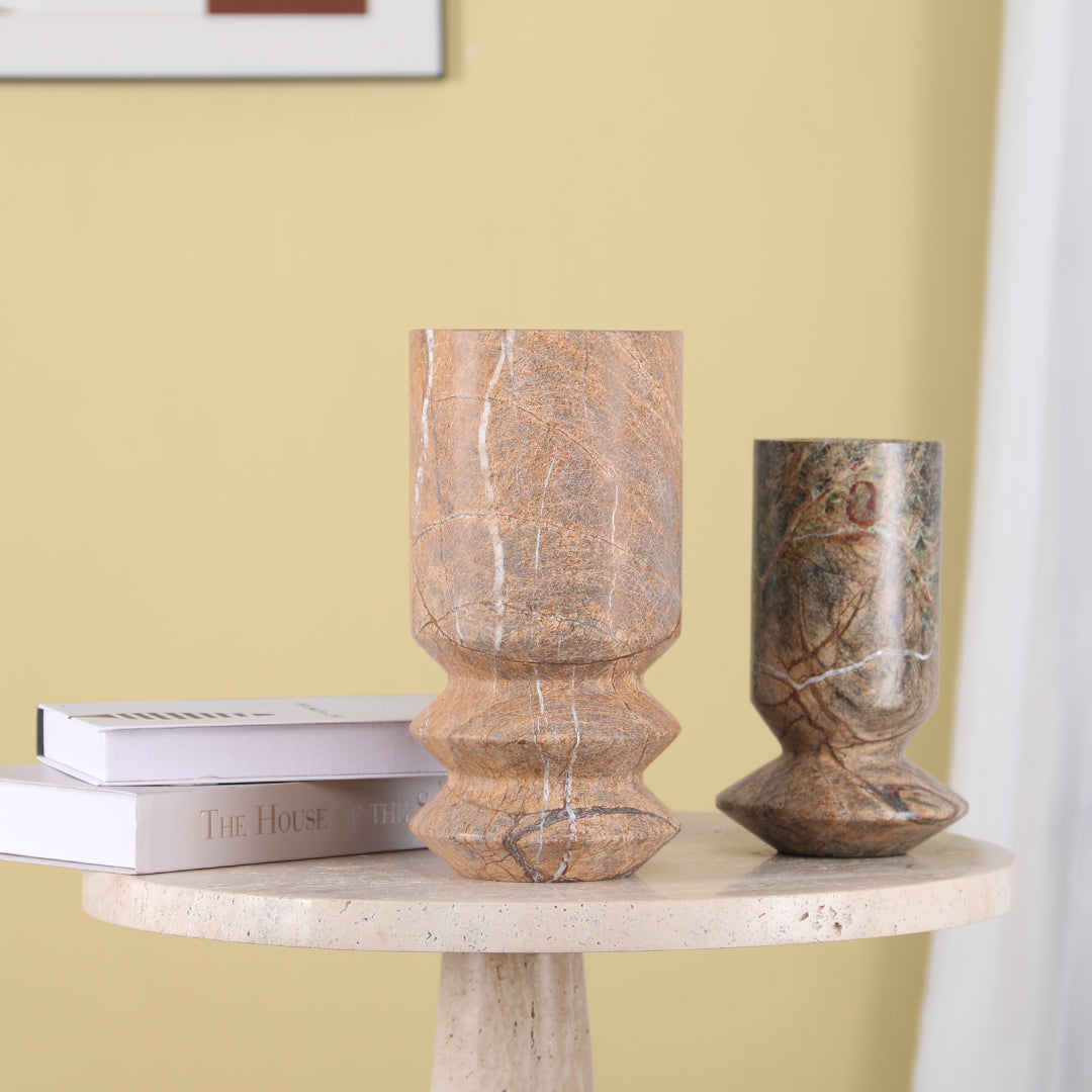 Stone vase from BEACON's KB3017AS collection, featuring a textured stone finish and elegant shape for decorative display.